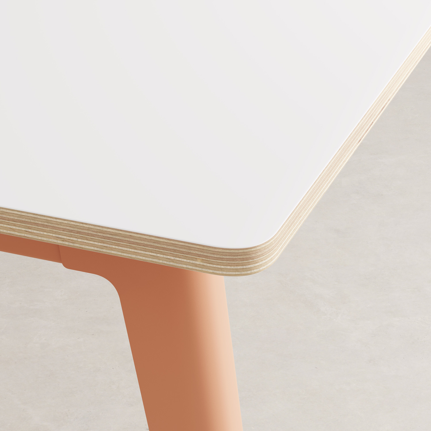 NEW MODERN round meeting table Ø 110cm - white plywood
