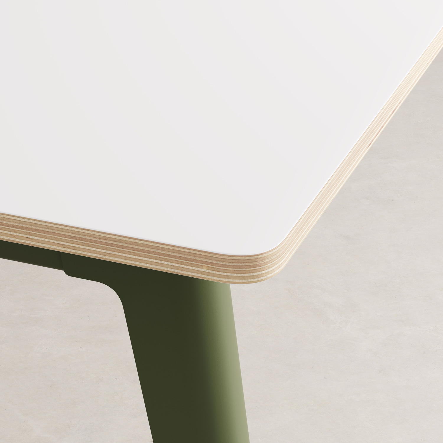 NEW MODERN round meeting table Ø 110cm - white plywood