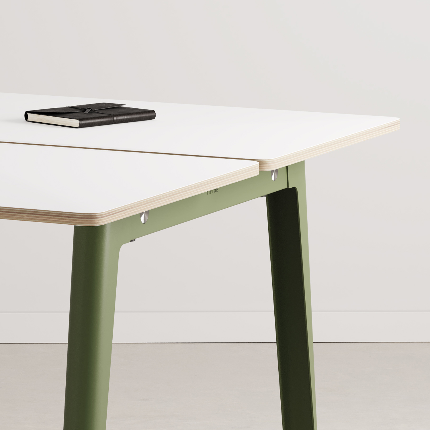 NEW MODERN 2-seater workbench - white plywood
