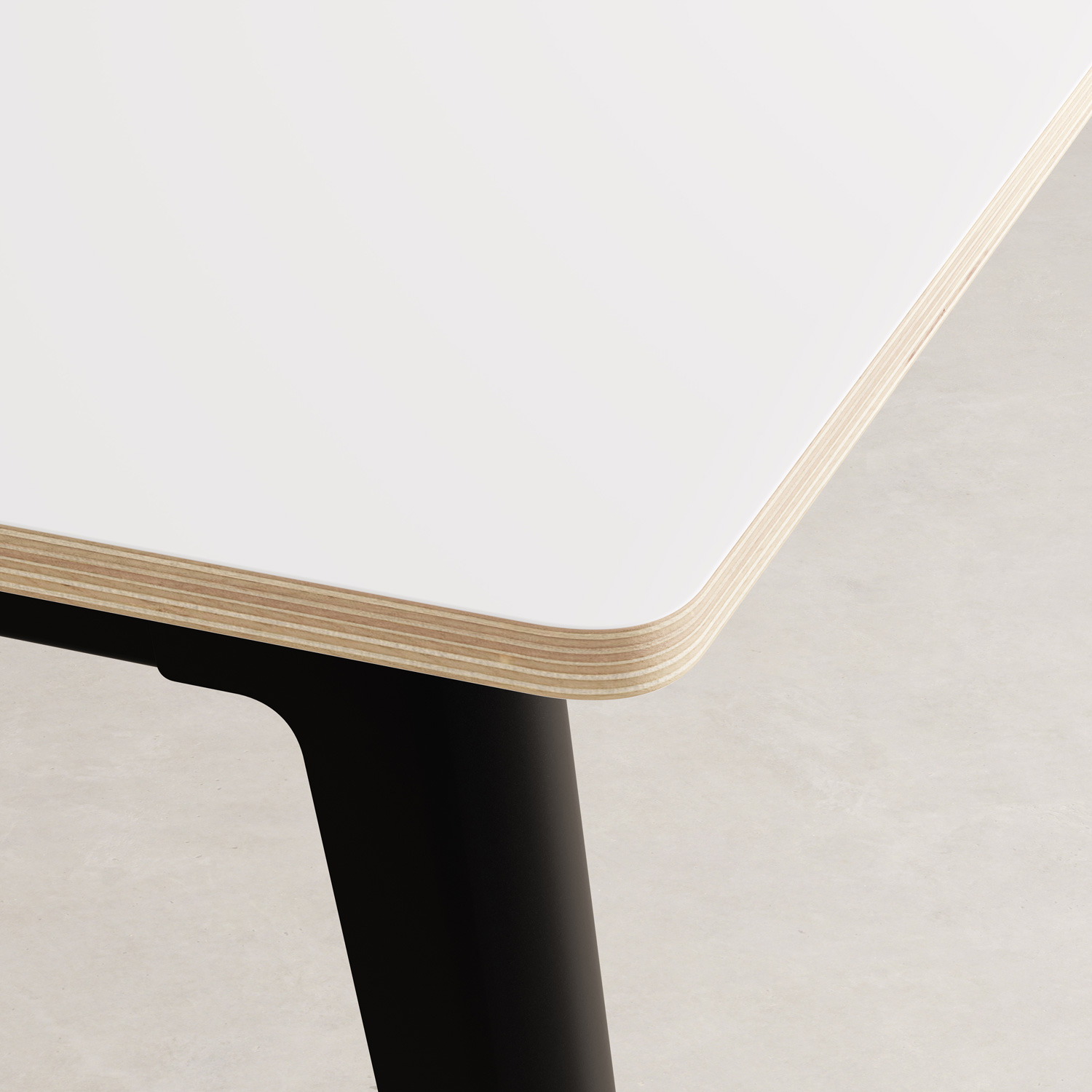 NEW MODERN round meeting table Ø 110cm - white plywood