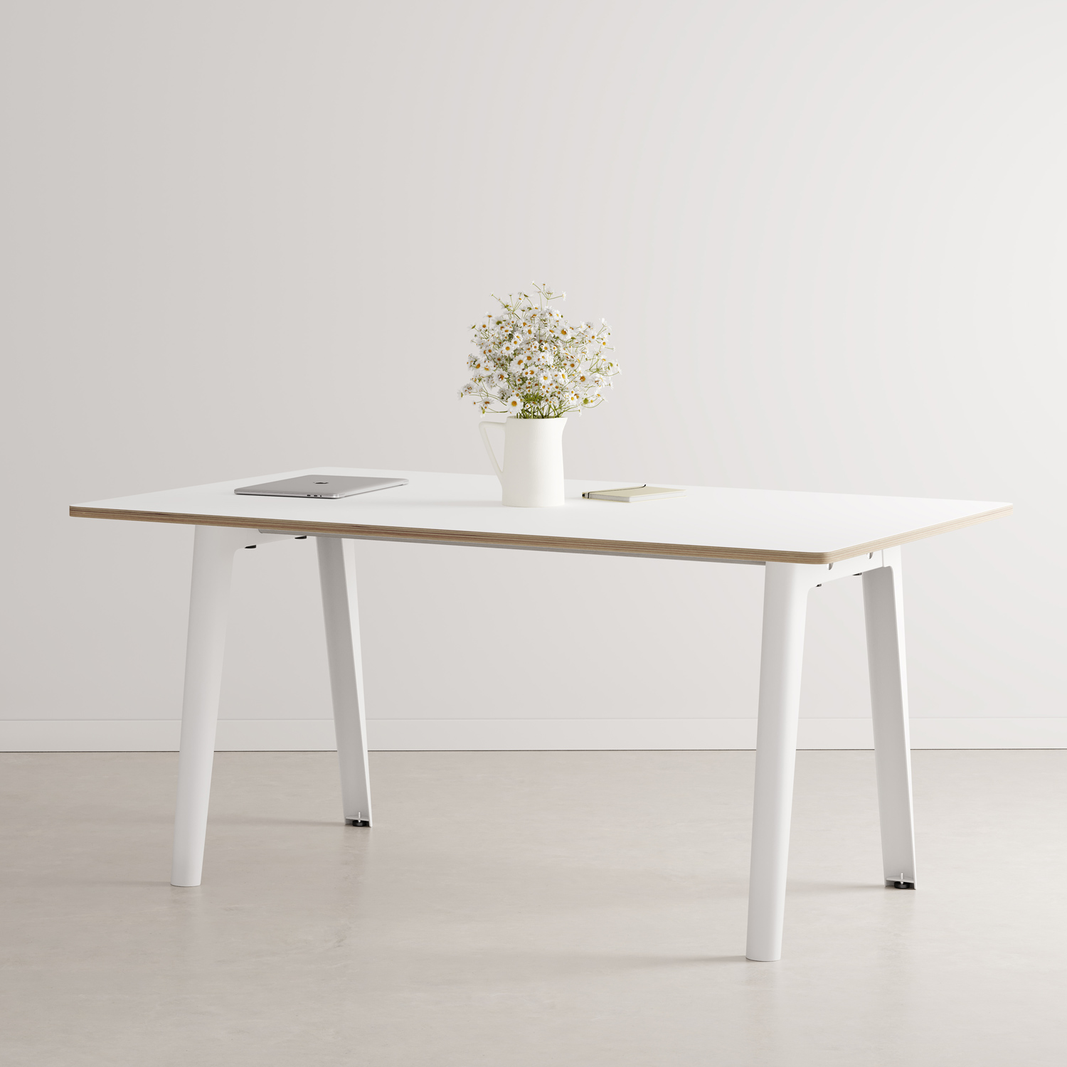 NEW MODERN meeting table - white plywood