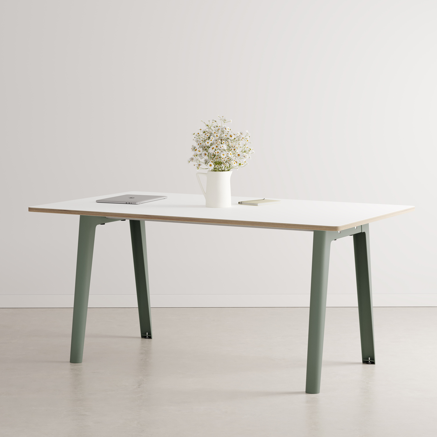 NEW MODERN meeting table - white plywood