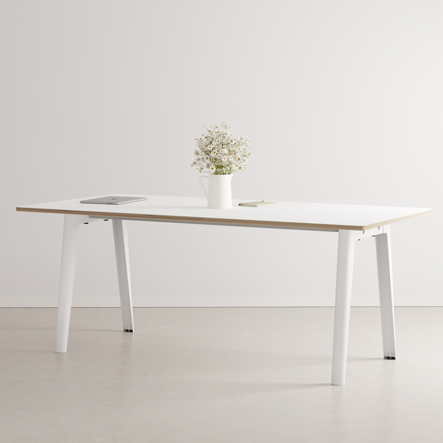 NEW MODERN meeting table - white plywood