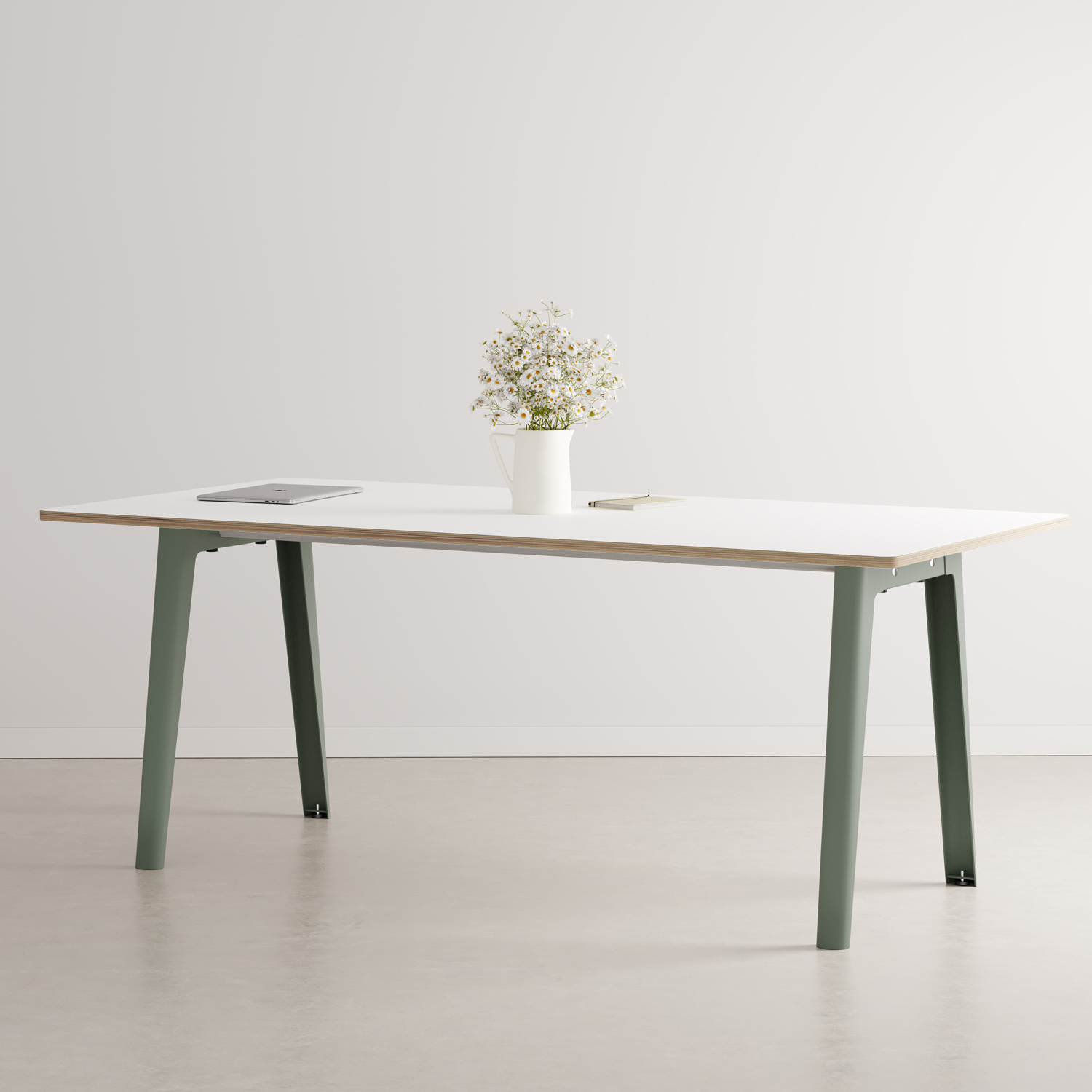 NEW MODERN meeting table - white plywood