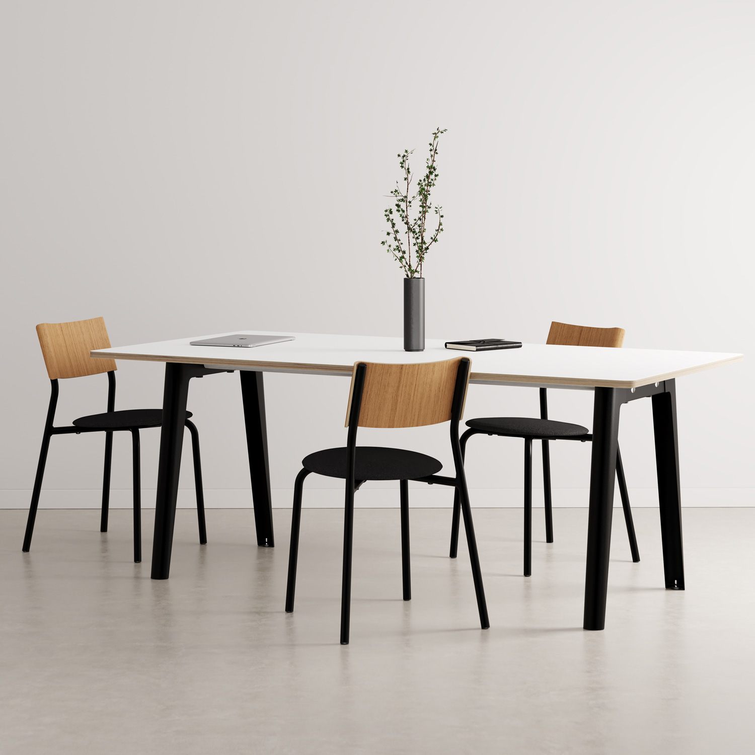 NEW MODERN meeting table - white plywood