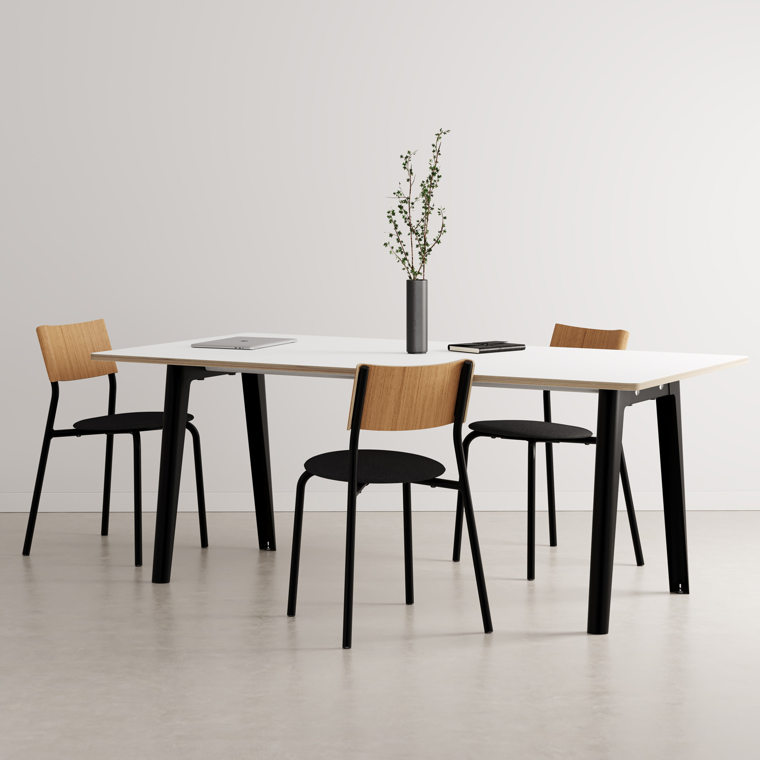 NEW MODERN meeting table – white plywood