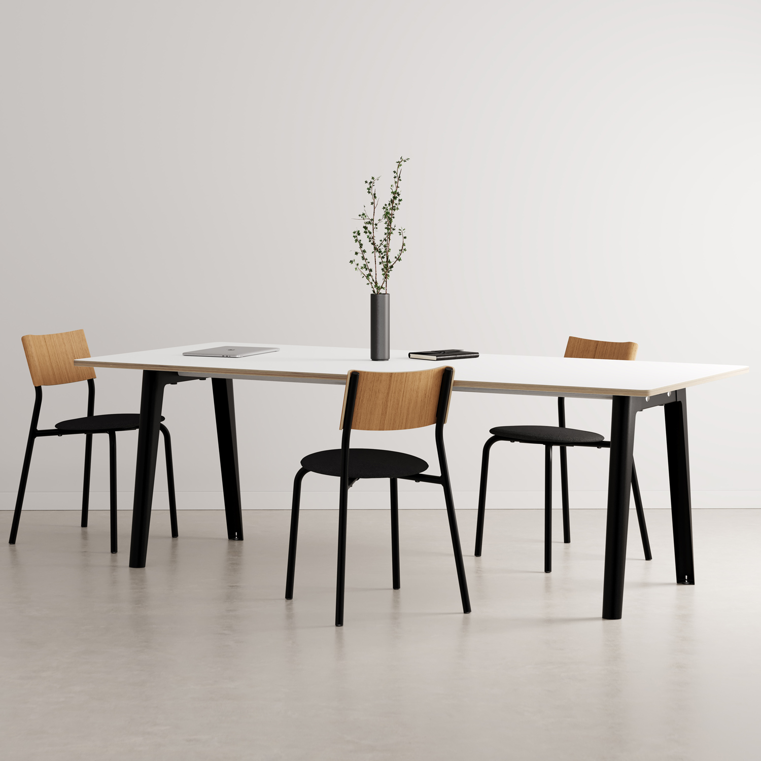 NEW MODERN meeting table - white plywood