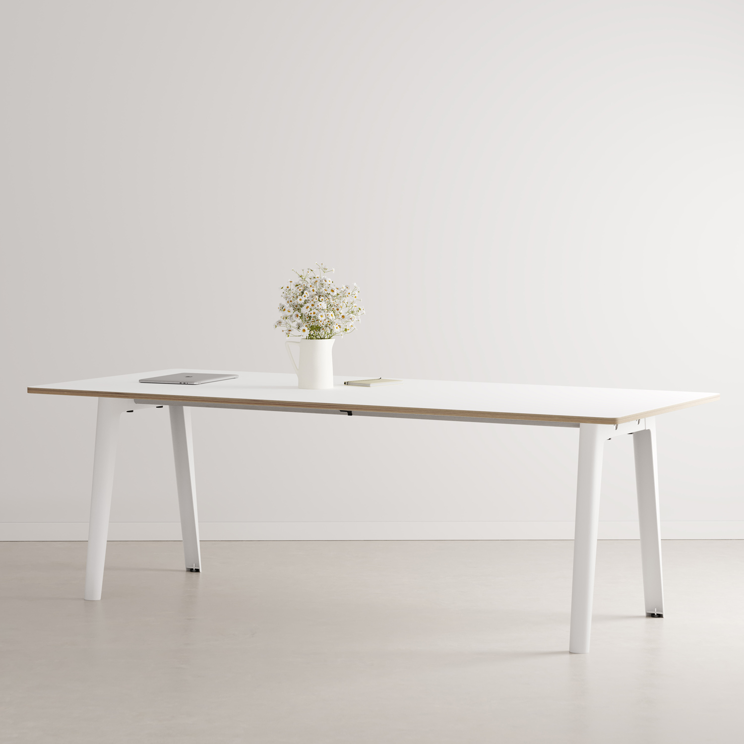 NEW MODERN meeting table - white plywood