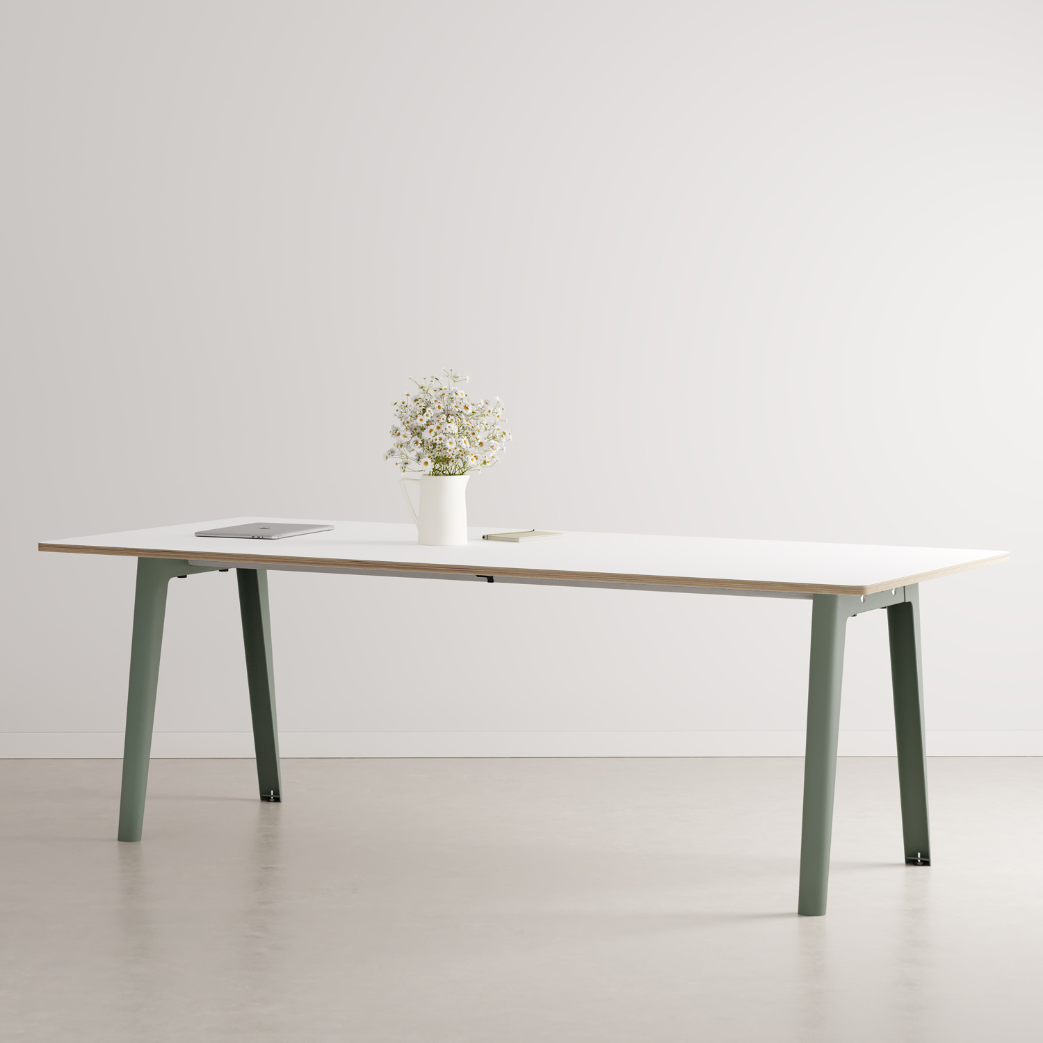 NEW MODERN meeting table - white plywood