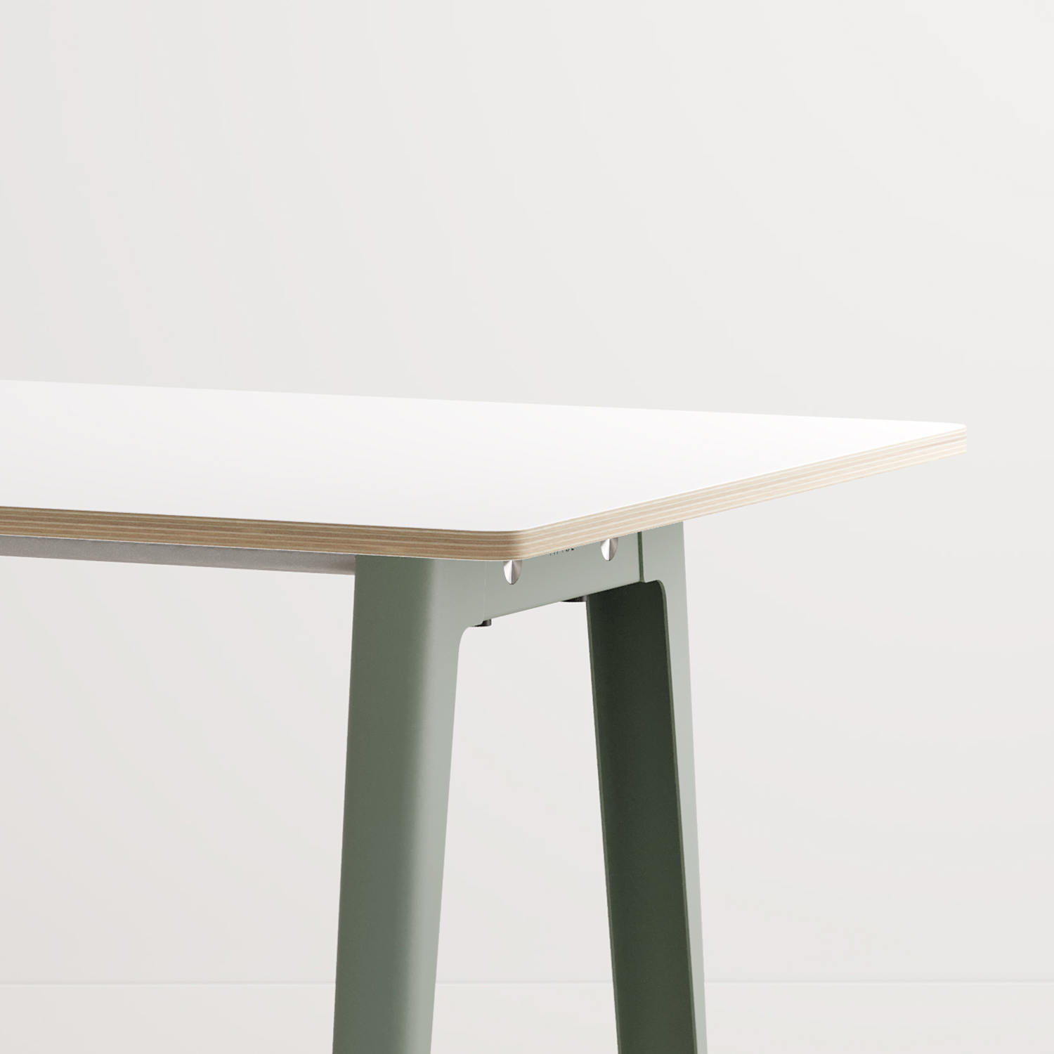 NEW MODERN meeting table - white plywood