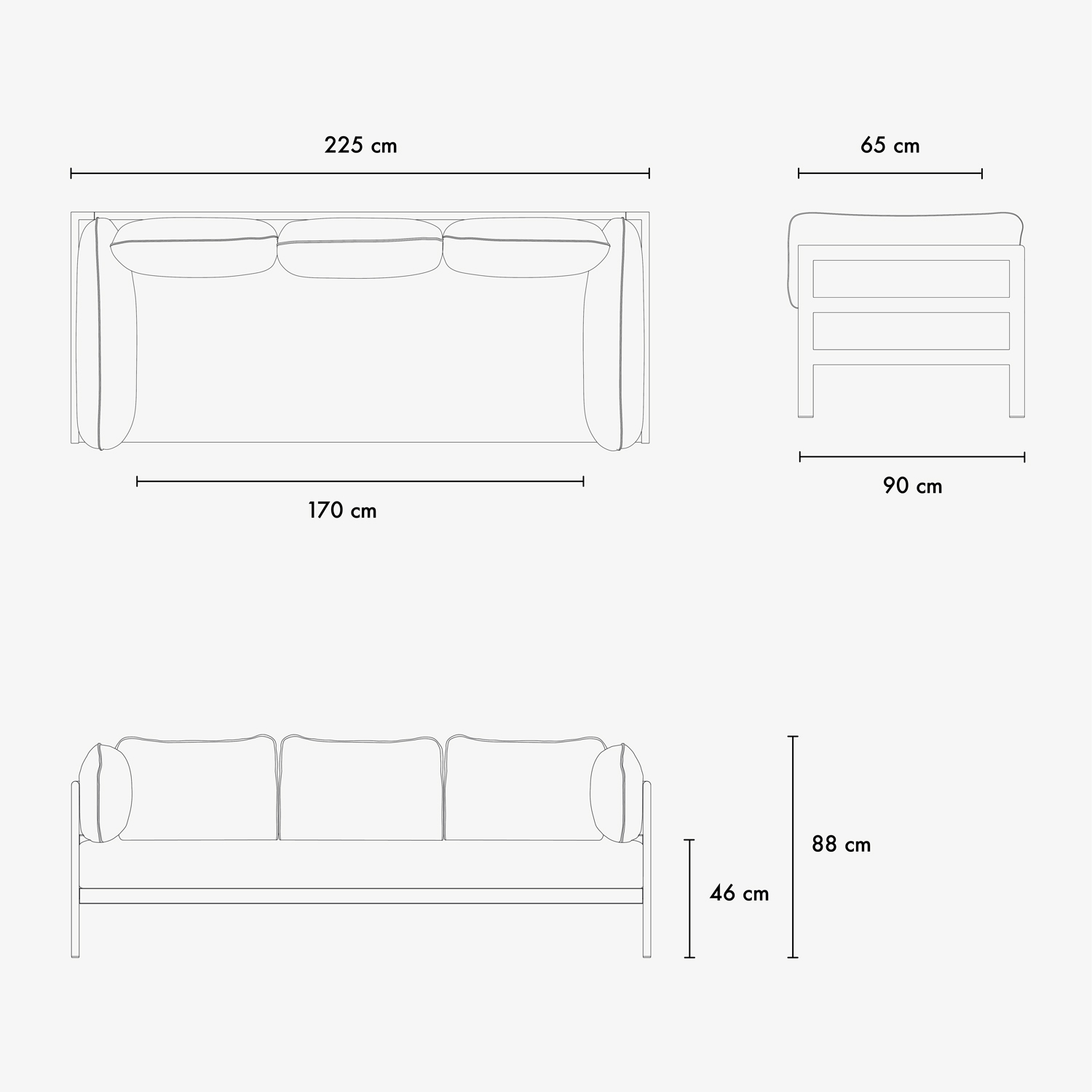 EASY sofa - 3 to 4 seats