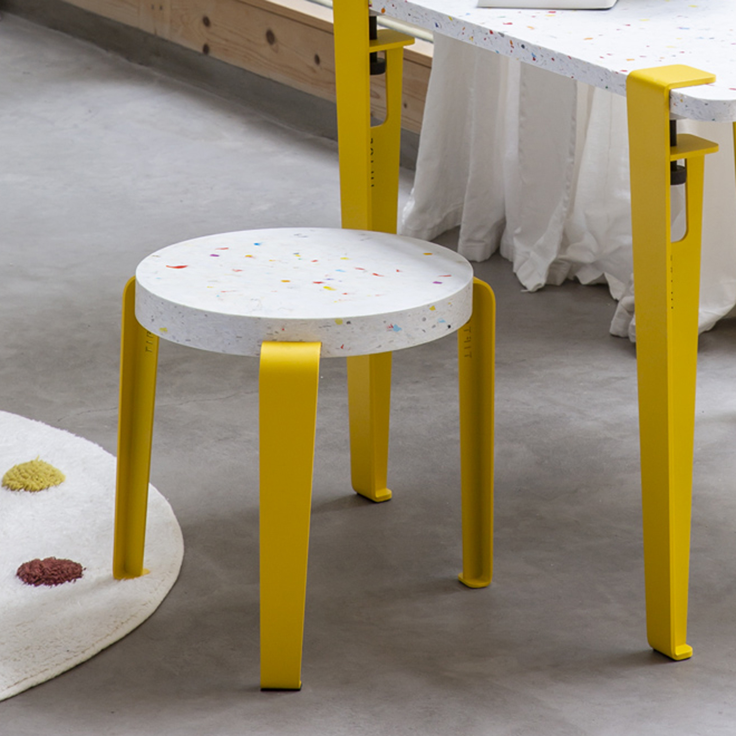 Kinderhocker - recycelter Kunststoff Tutti Frutti