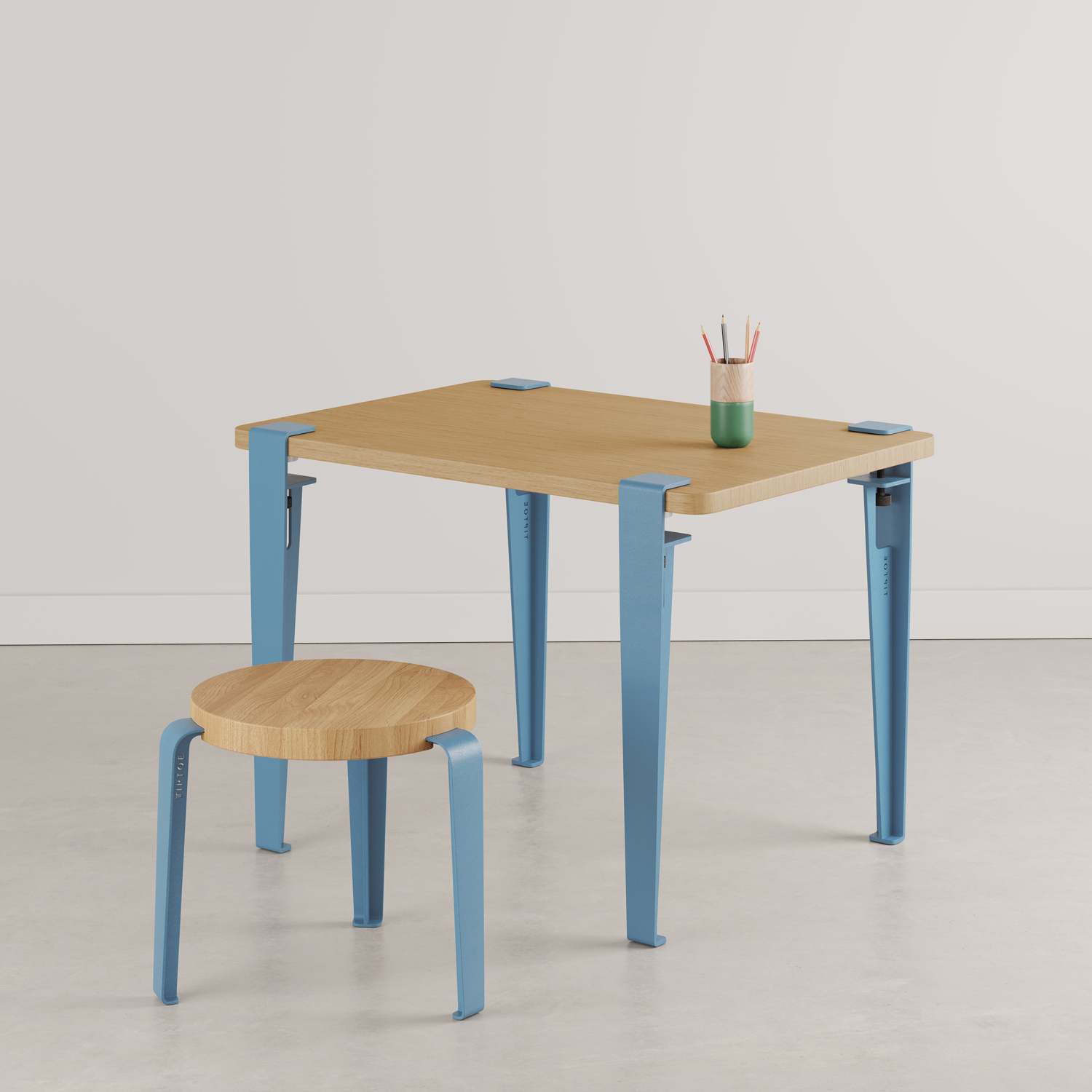 Kinderhocker - massive Eiche