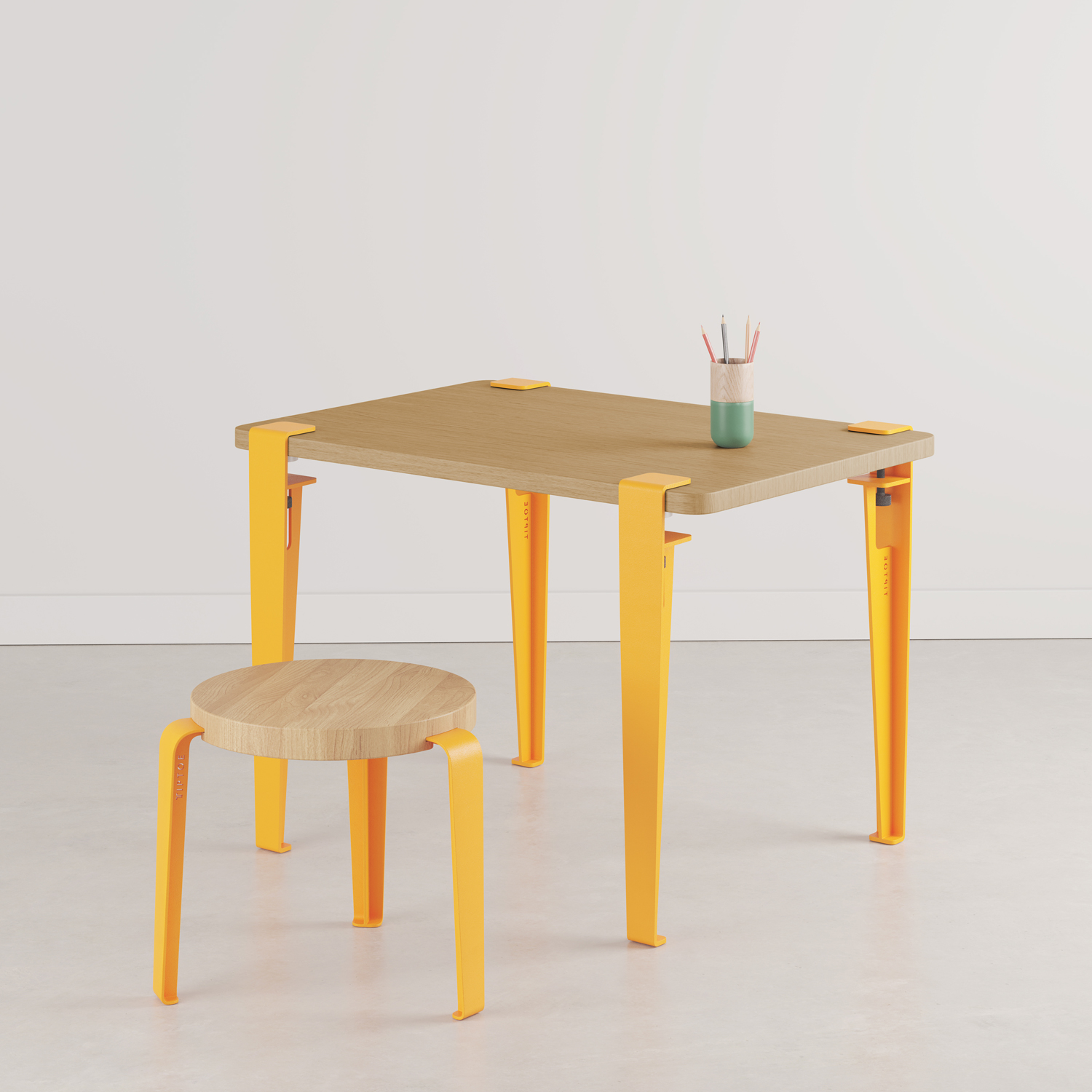 Kinderhocker - massive Eiche
