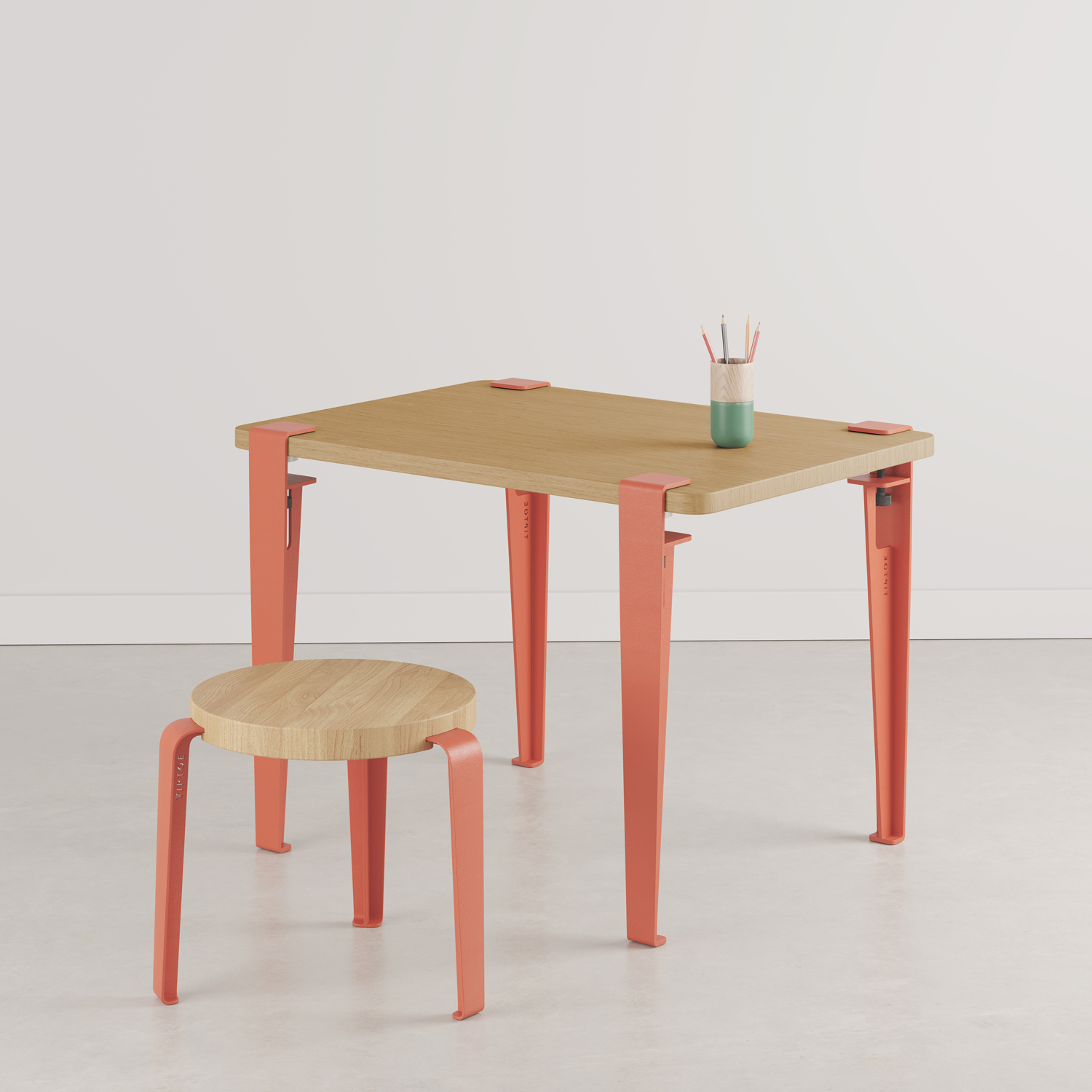 Kids stool in solid oak - KIDS collection