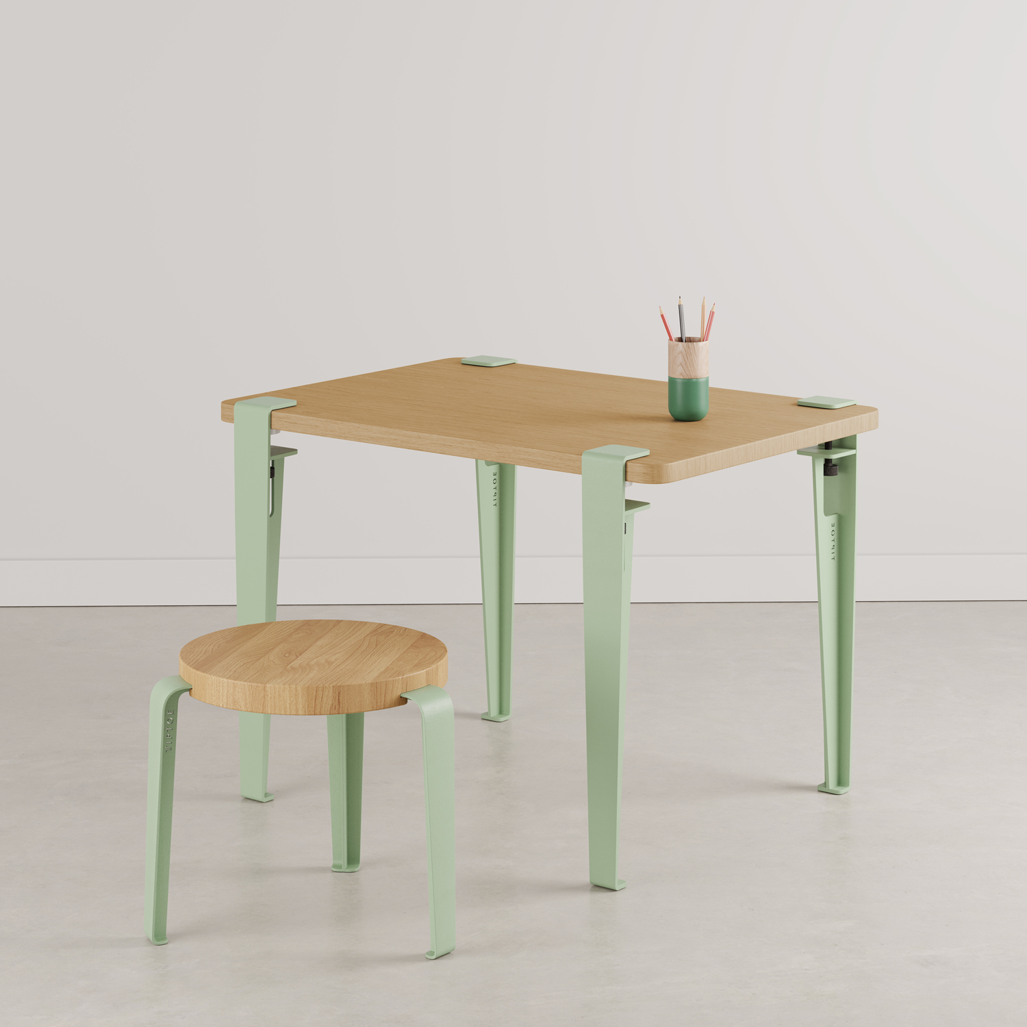 Kinderhocker - massive Eiche
