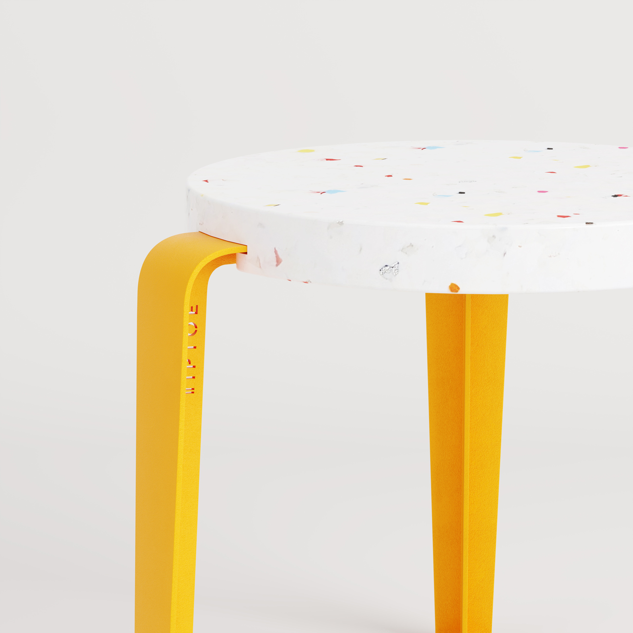 Kinderhocker - recycelter Kunststoff Tutti Frutti