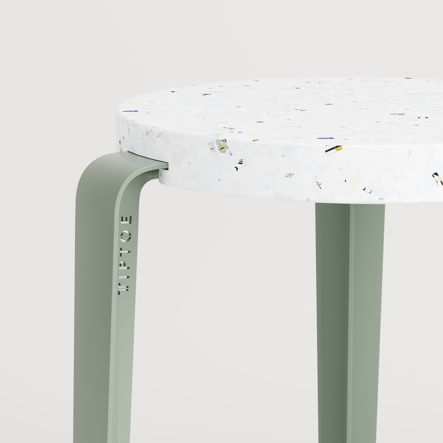 MI LOU counter stool in recycled plastic VENEZIA
