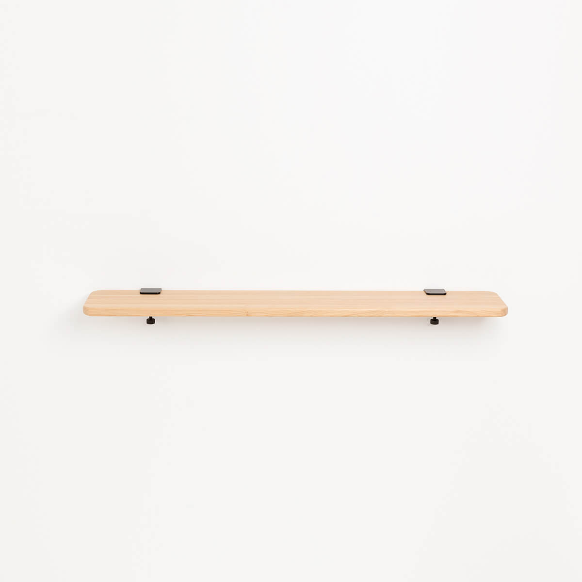 BRACKET wall shelf - solid oak - 60 to 150cm