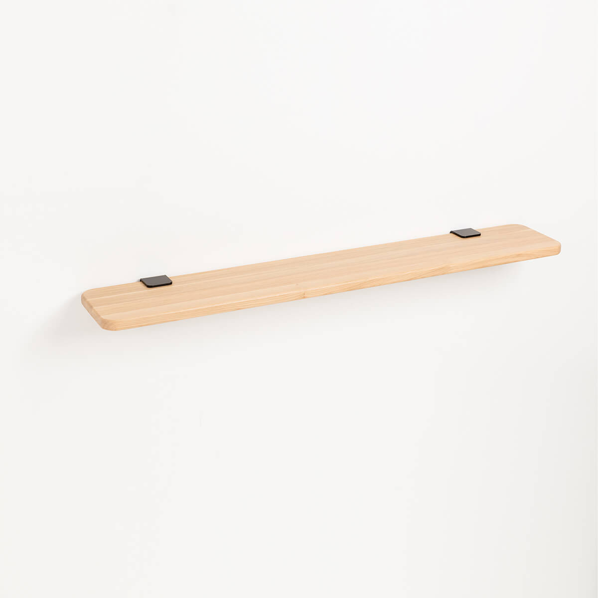 BRACKET wall shelf - solid oak - 60 to 150cm