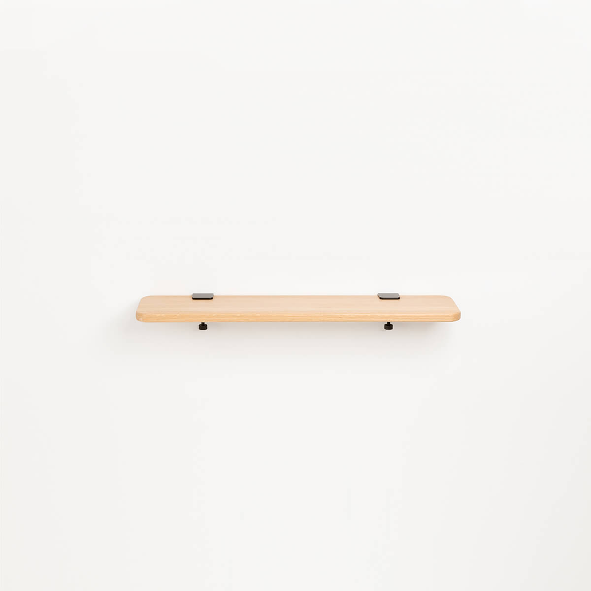 BRACKET wall shelf - solid oak - 60 to 150cm