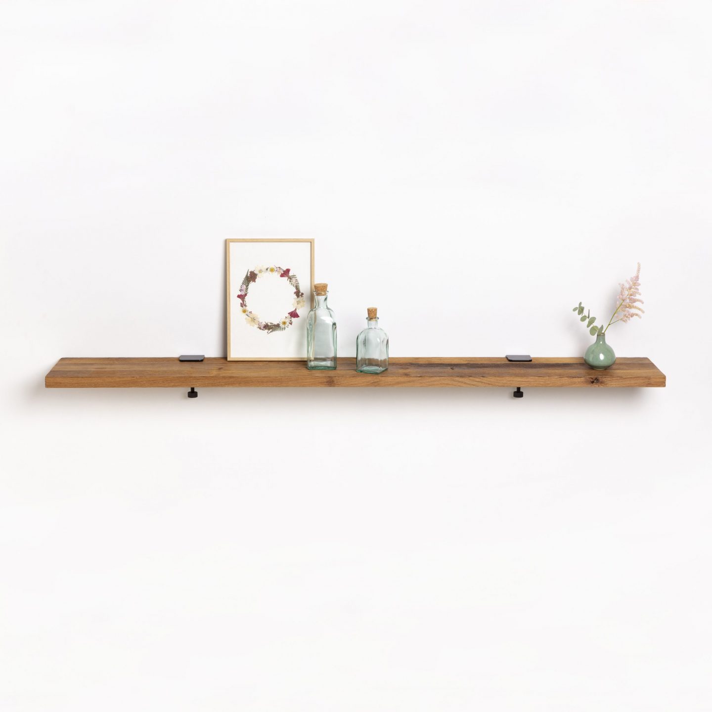 BRACKET wall shelf - reclaimed wood - 60 to 150cm