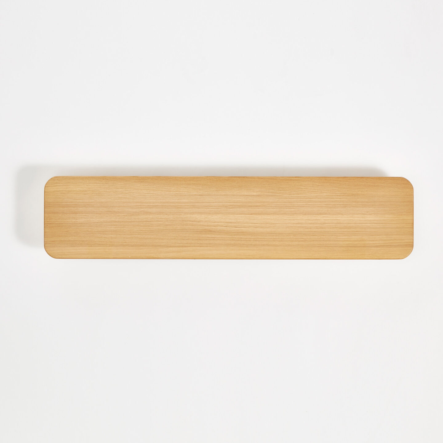 Set of 3 BRACKET wall shelves - solid oak - 60 to 150cm