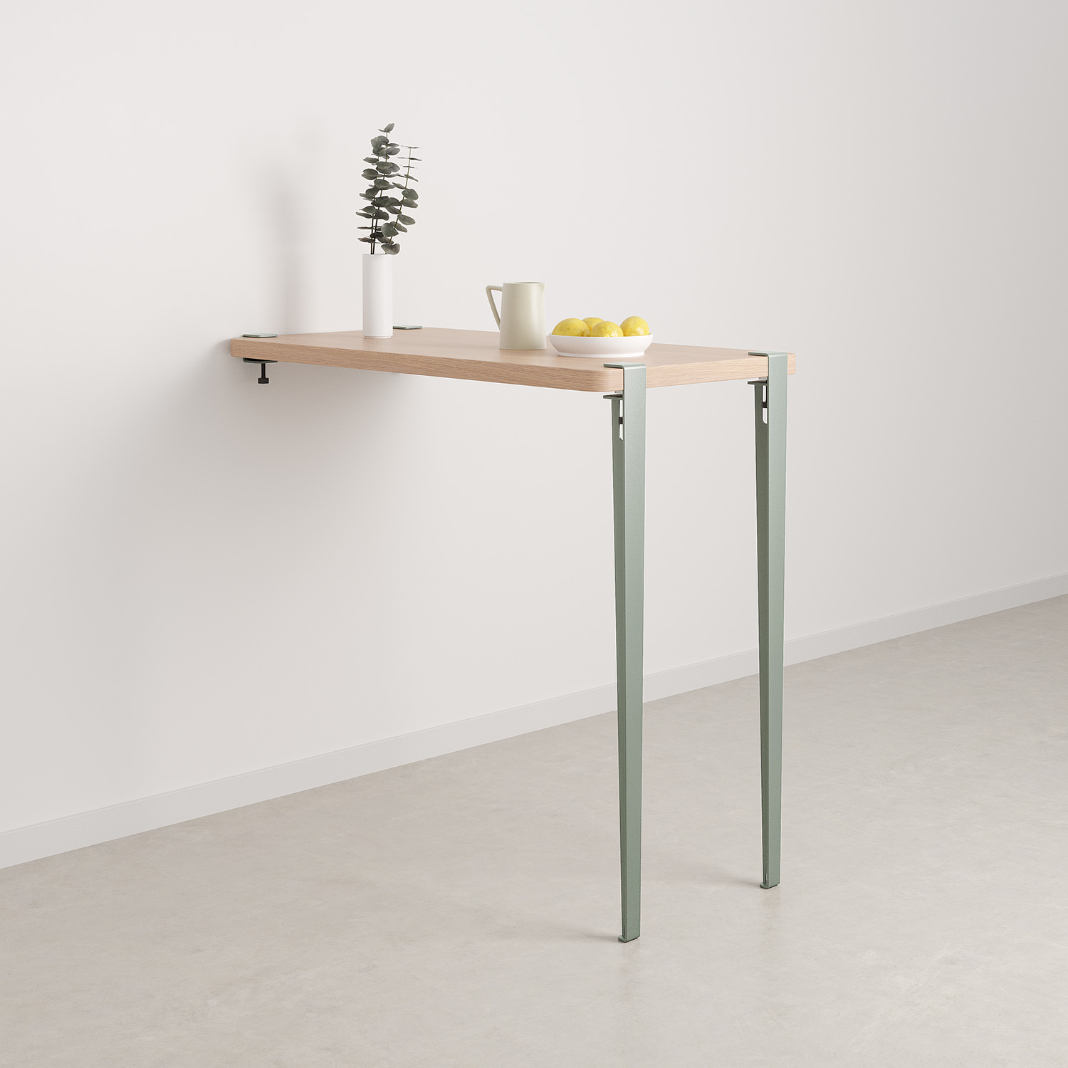 TIPTOE wall-mounted high table - eco-certified wood