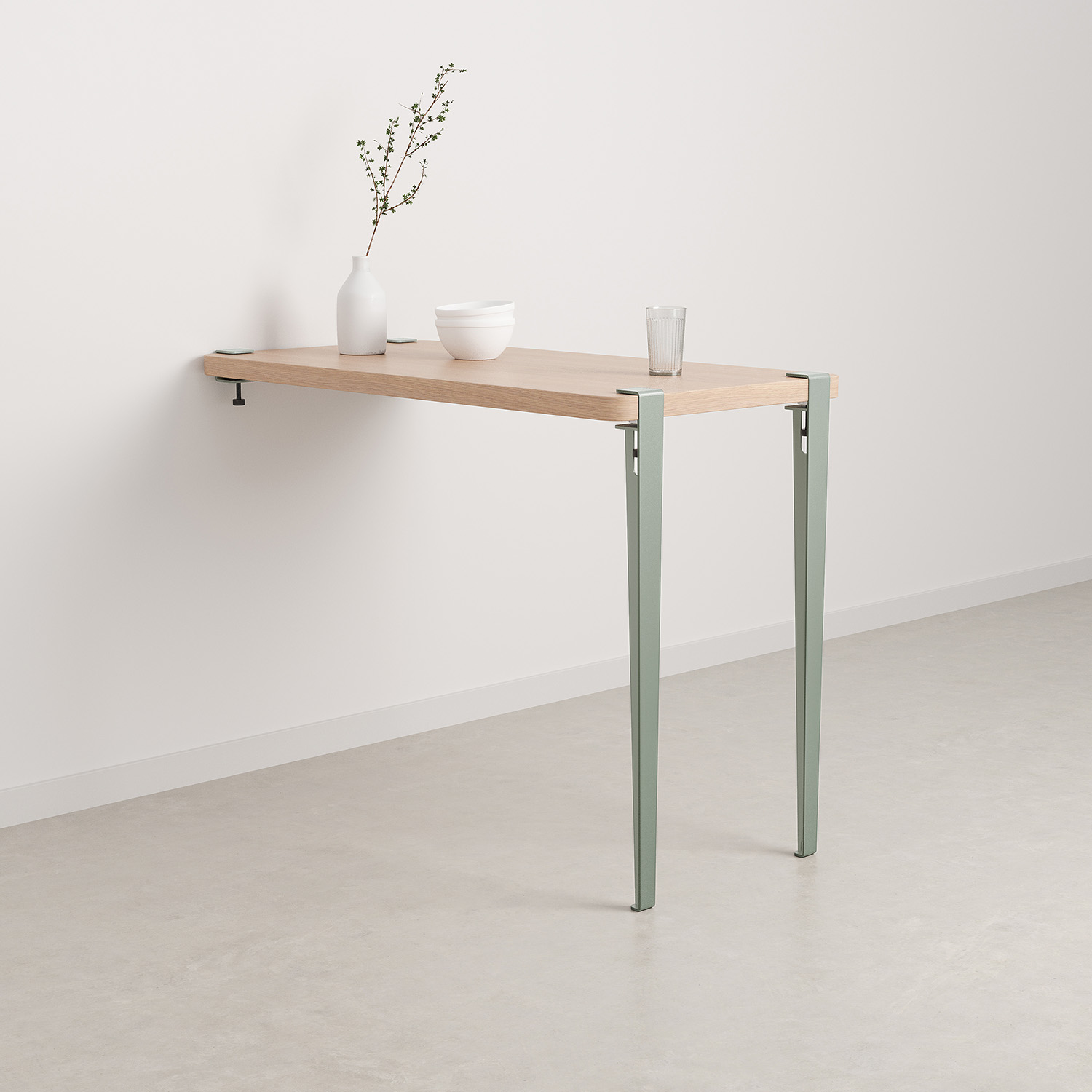 TIPTOE wall-mounted high table - eco-certified wood