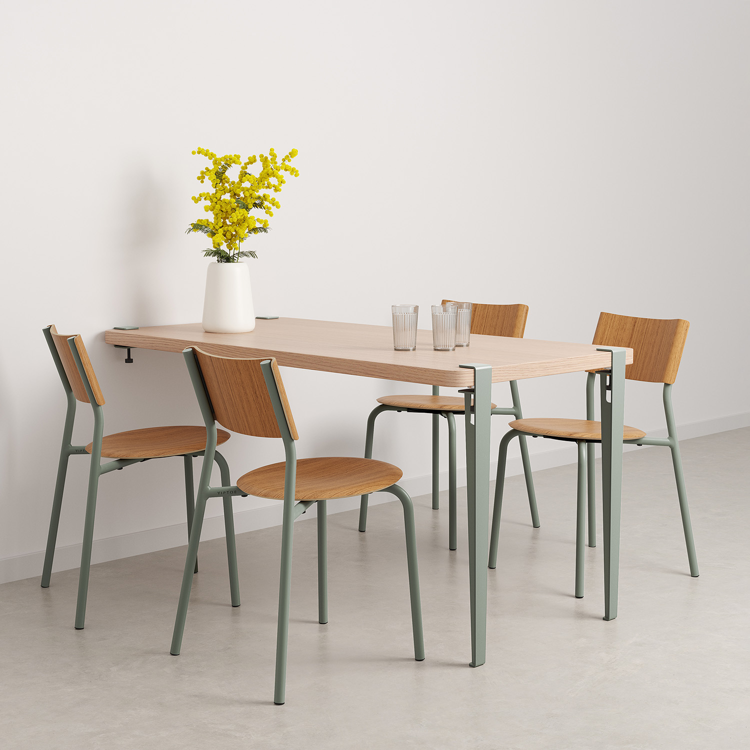 TIPTOE wall-mounted dining table - eco-certified wood
