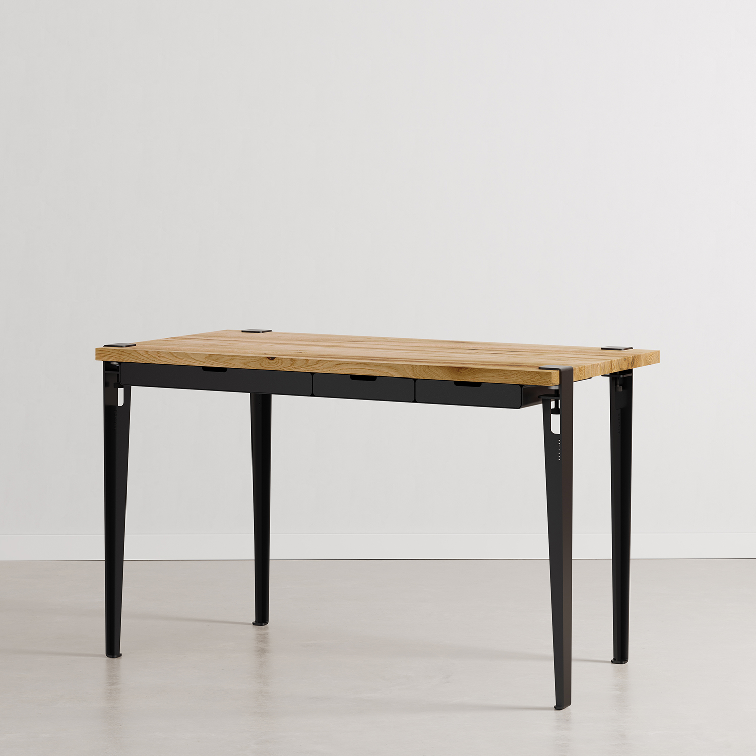 Schreibtisch TIPTOE 120x60cm mit Schubladen - recyceltem Altholz