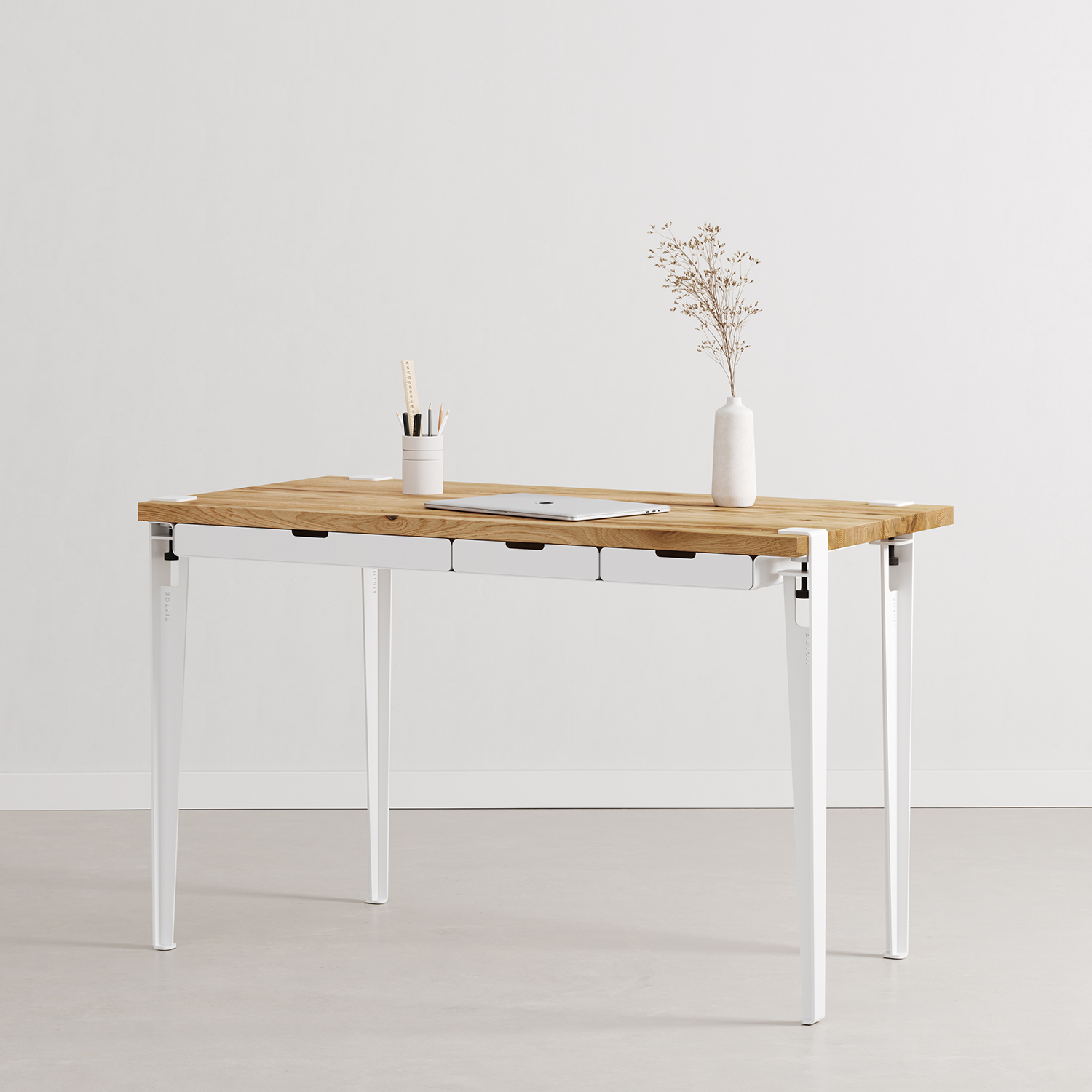Schreibtisch TIPTOE 120x60cm mit Schubladen - recyceltem Altholz