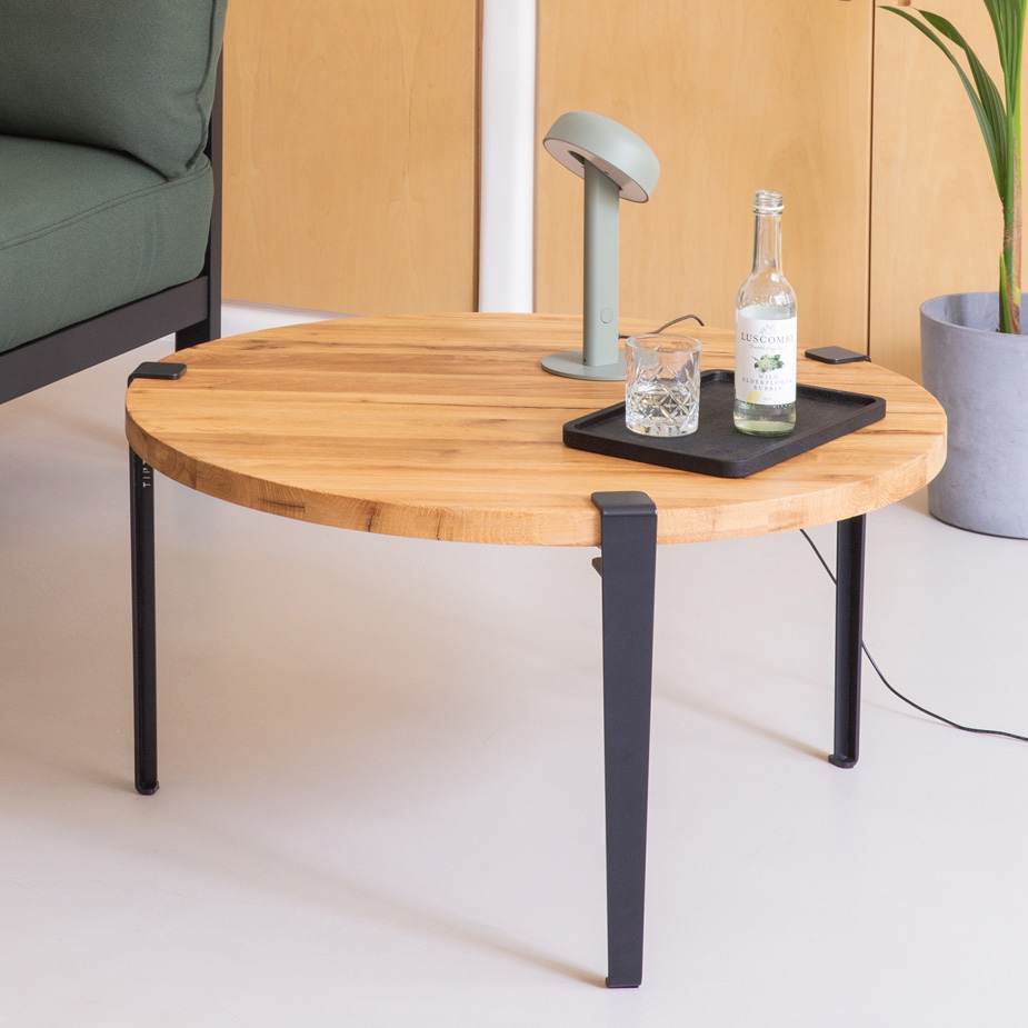 TIPTOE round coffee table Ø 80cm - reclaimed wood