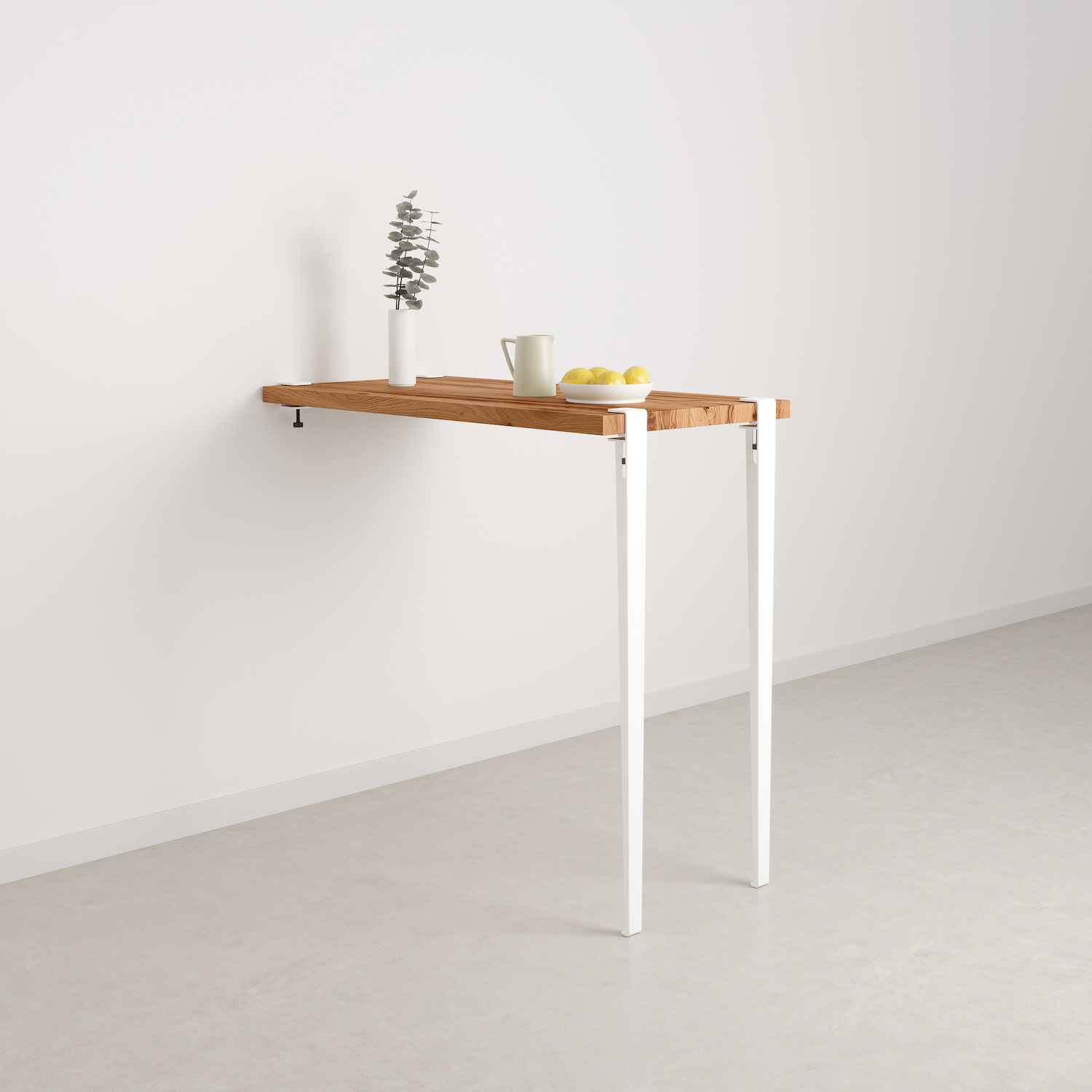 TIPTOE wall-mounted high table - reclaimed wood