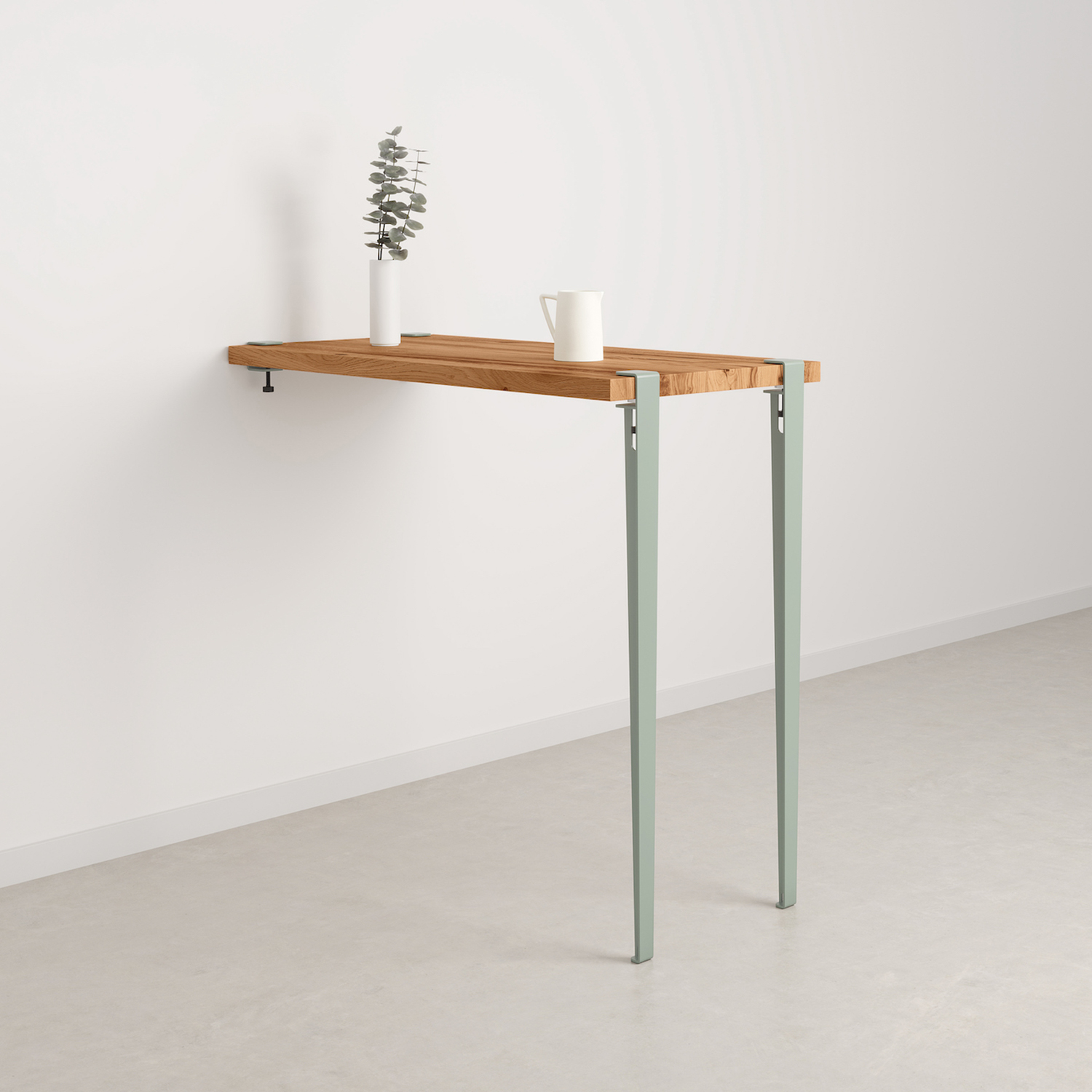 TIPTOE wall-mounted high table - reclaimed wood