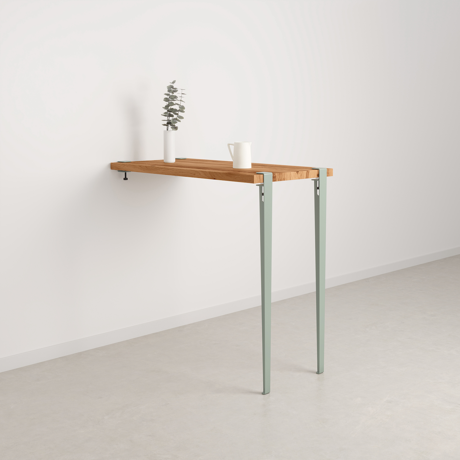TIPTOE wall-mounted high table - reclaimed wood