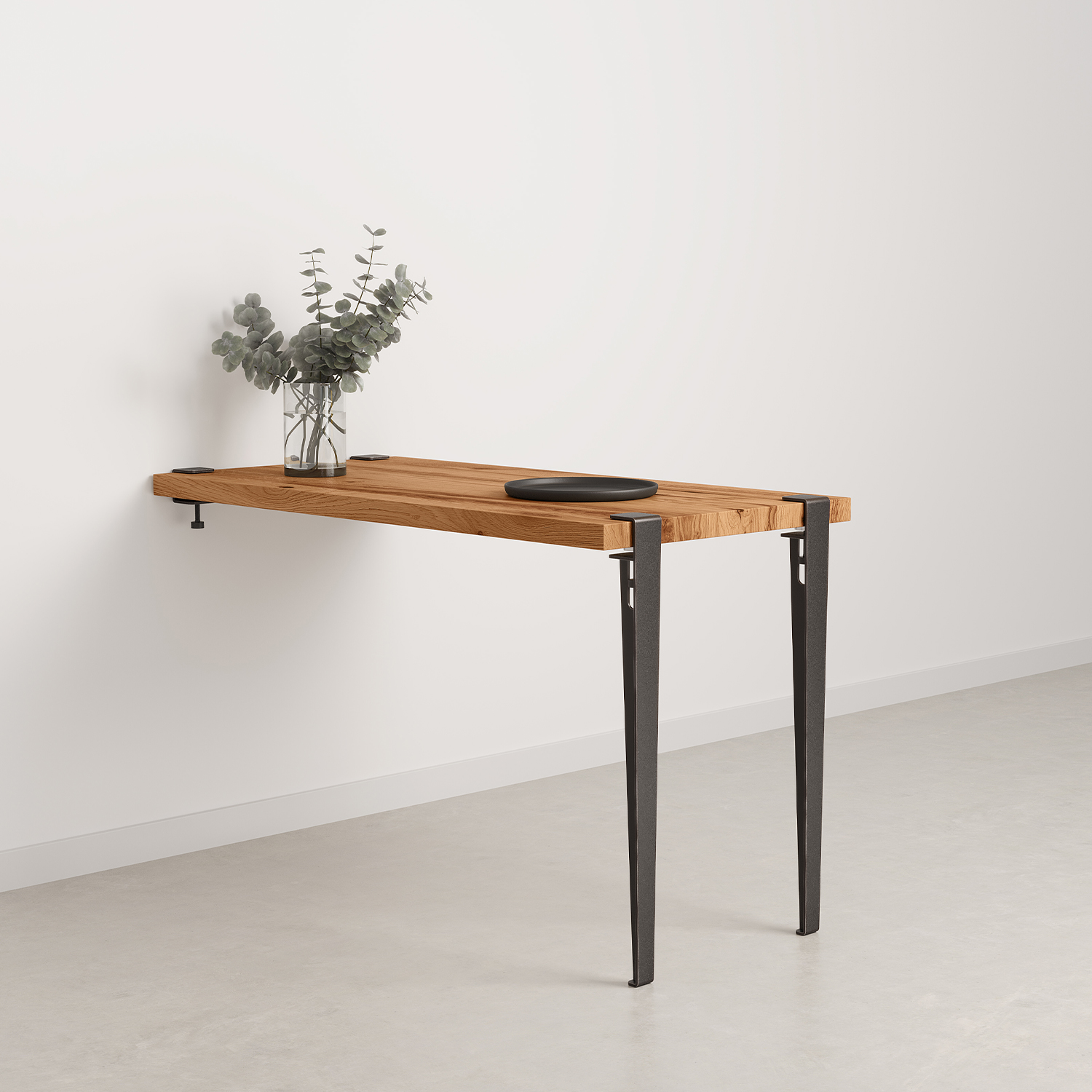 TIPTOE wall-mounted dining table - reclaimed wood