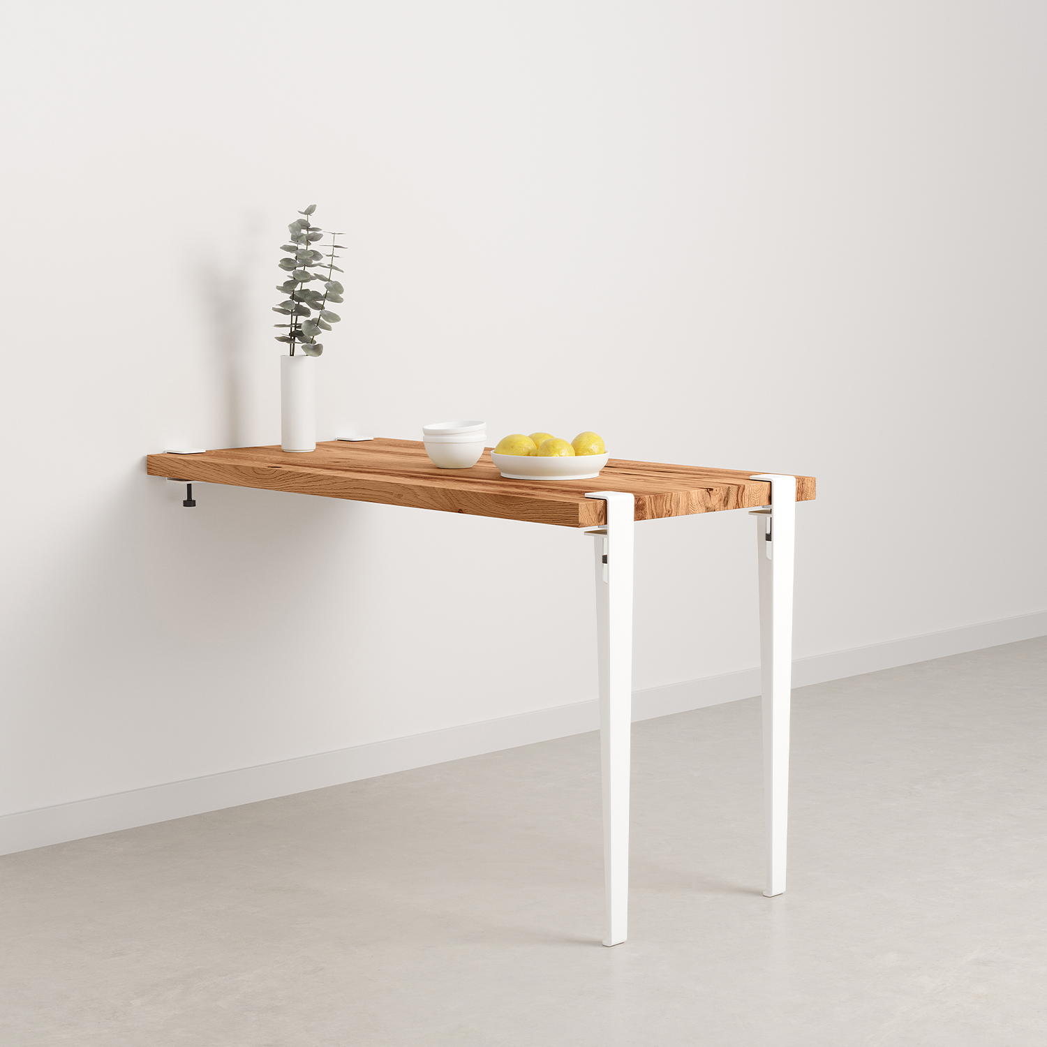 TIPTOE wall-mounted dining table - reclaimed wood