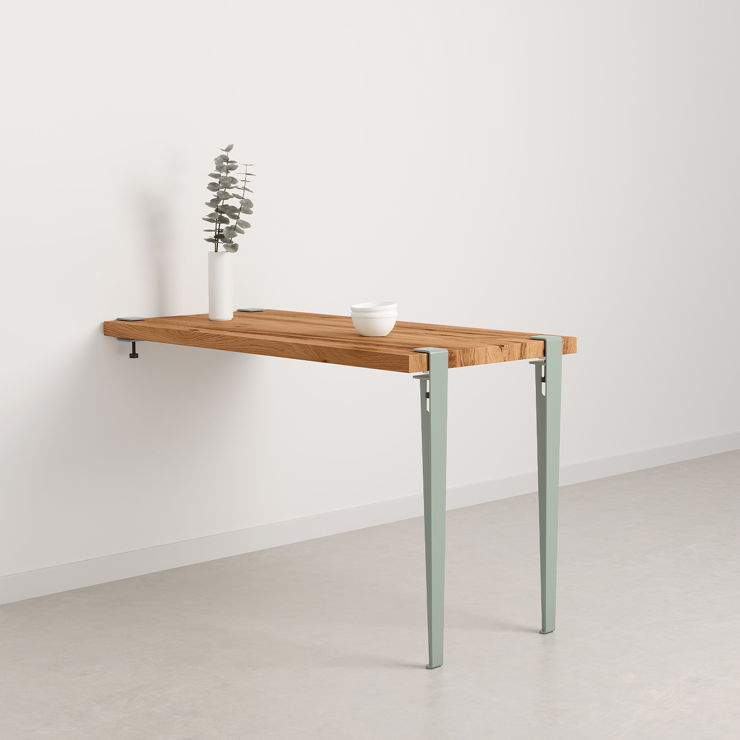 TIPTOE wall-mounted dining table - reclaimed wood