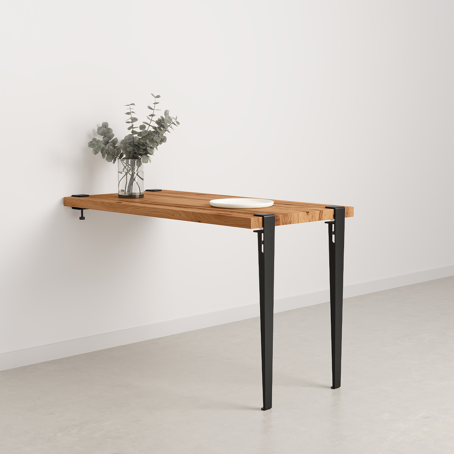 TIPTOE wall-mounted dining table - reclaimed wood
