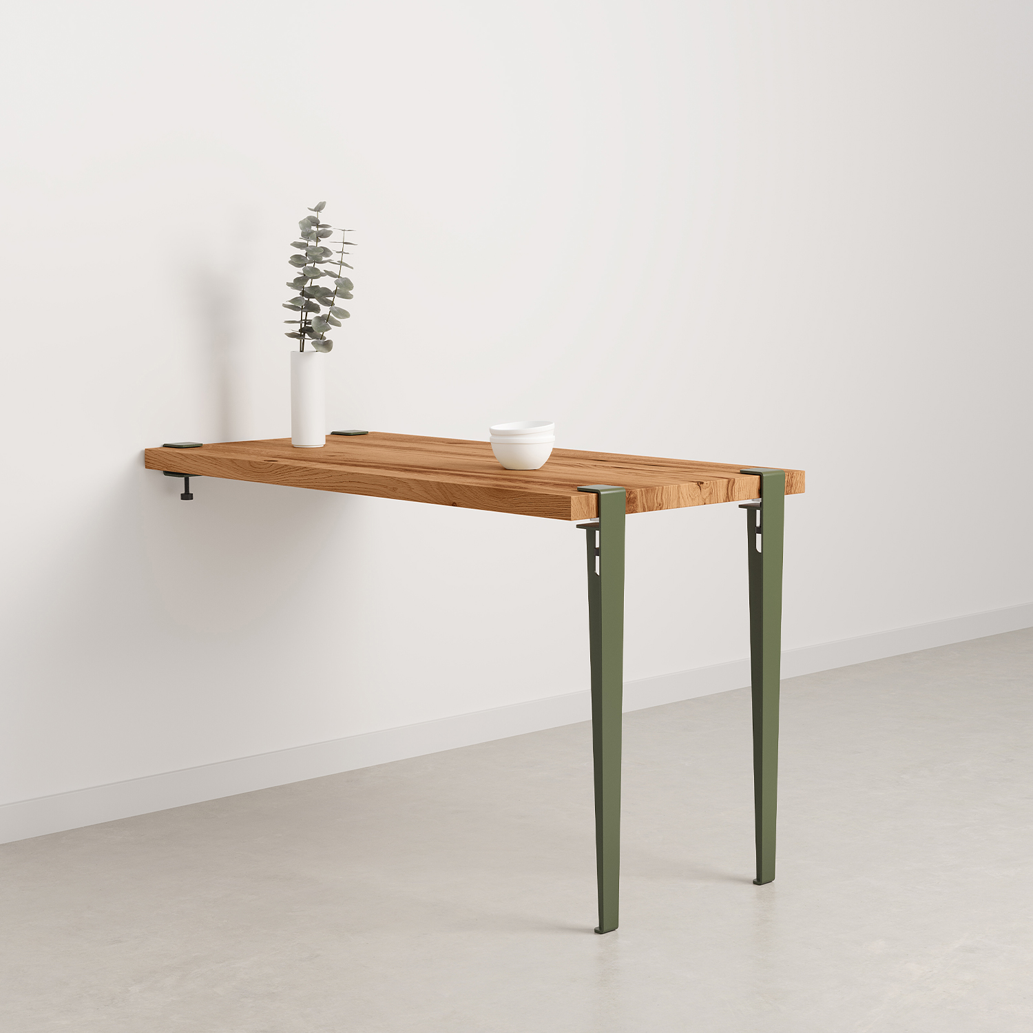 TIPTOE wall-mounted dining table - reclaimed wood