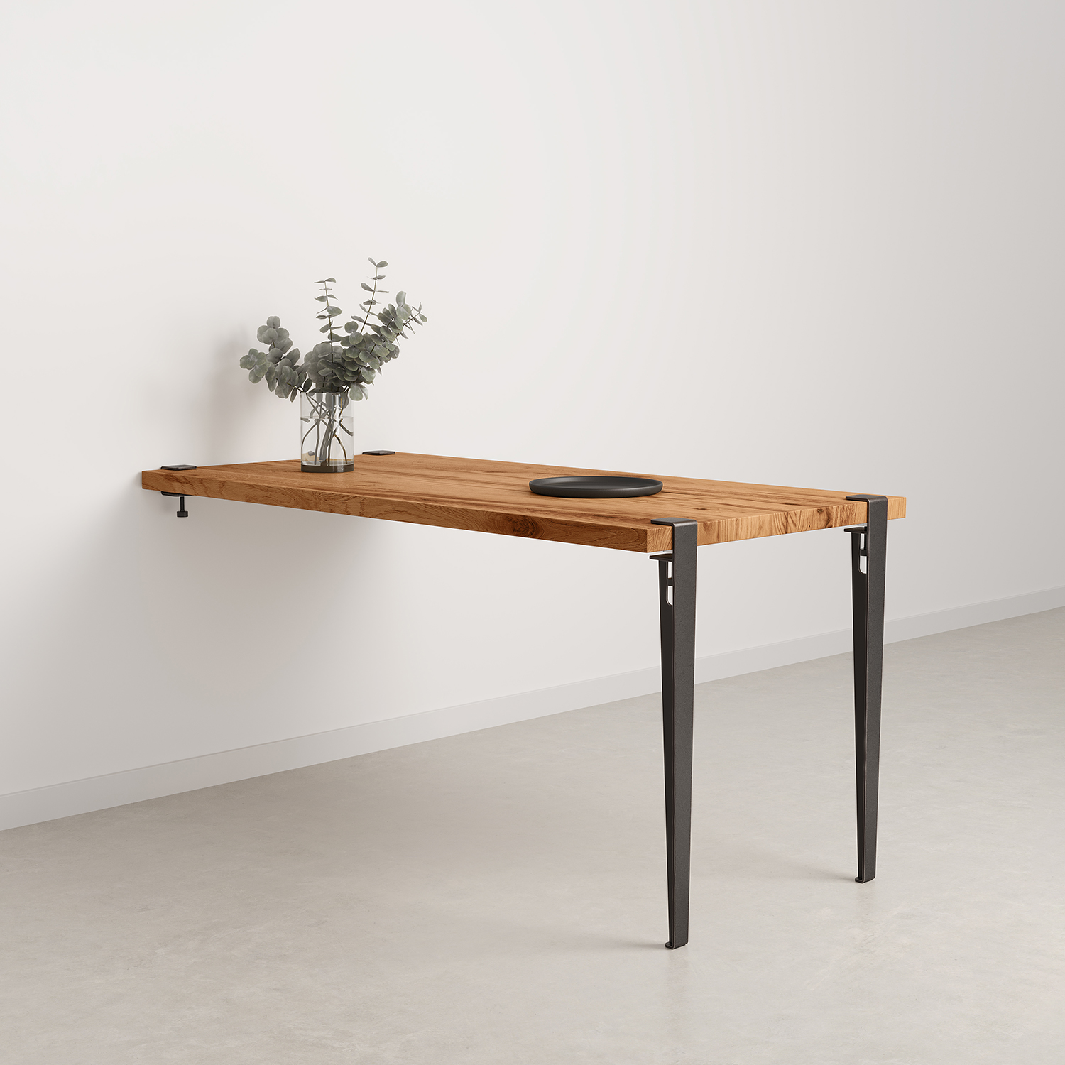 TIPTOE wall-mounted dining table - reclaimed wood