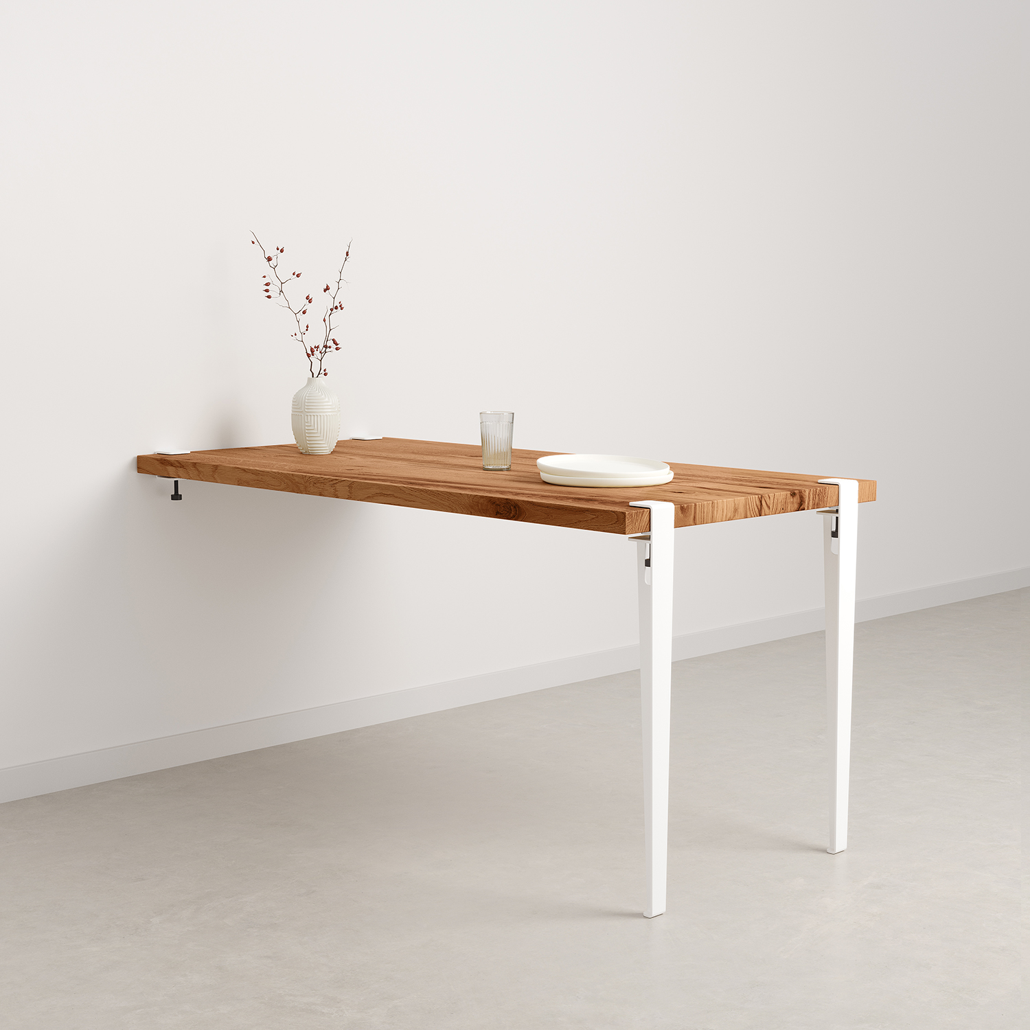 TIPTOE wall-mounted dining table - reclaimed wood
