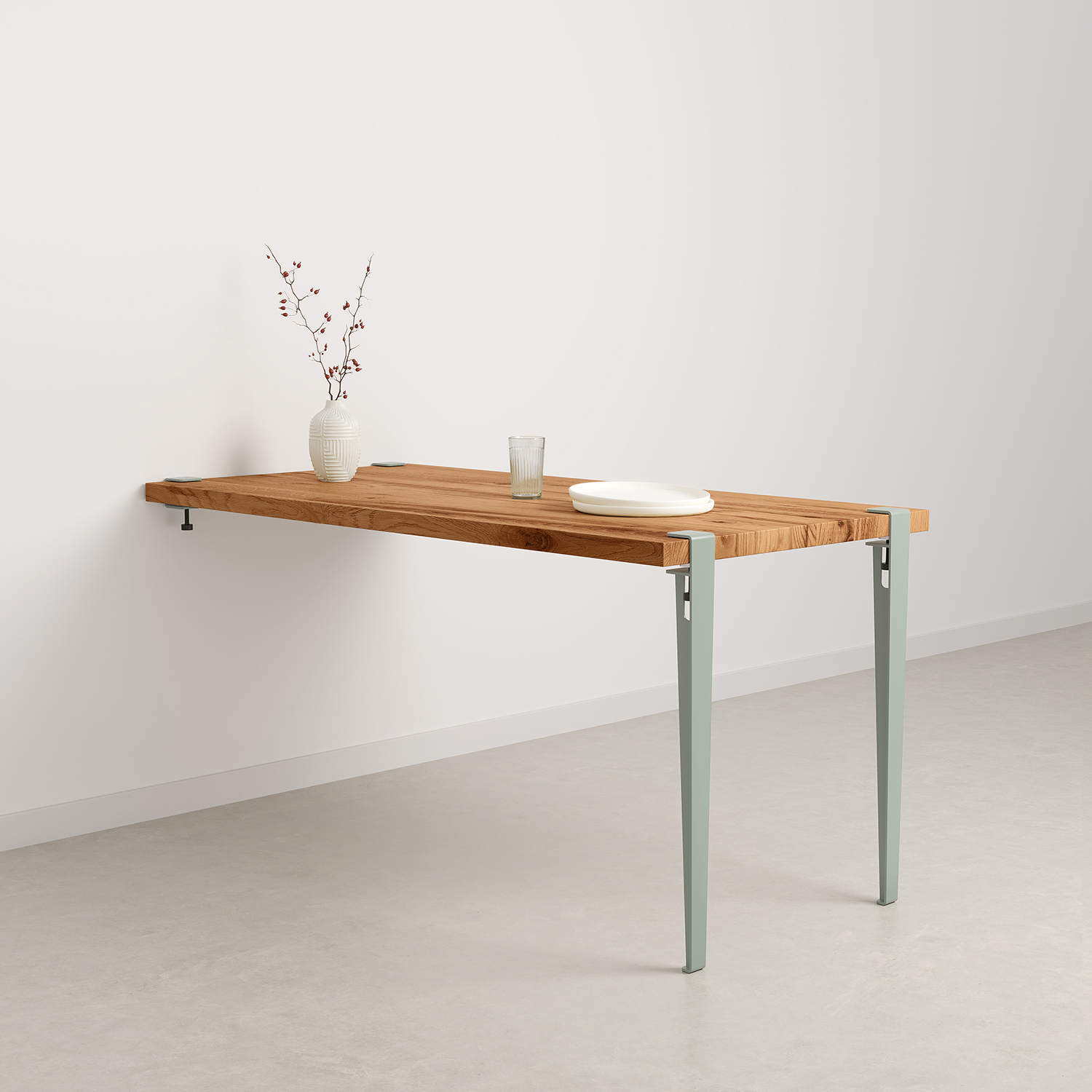 TIPTOE wall-mounted dining table - reclaimed wood