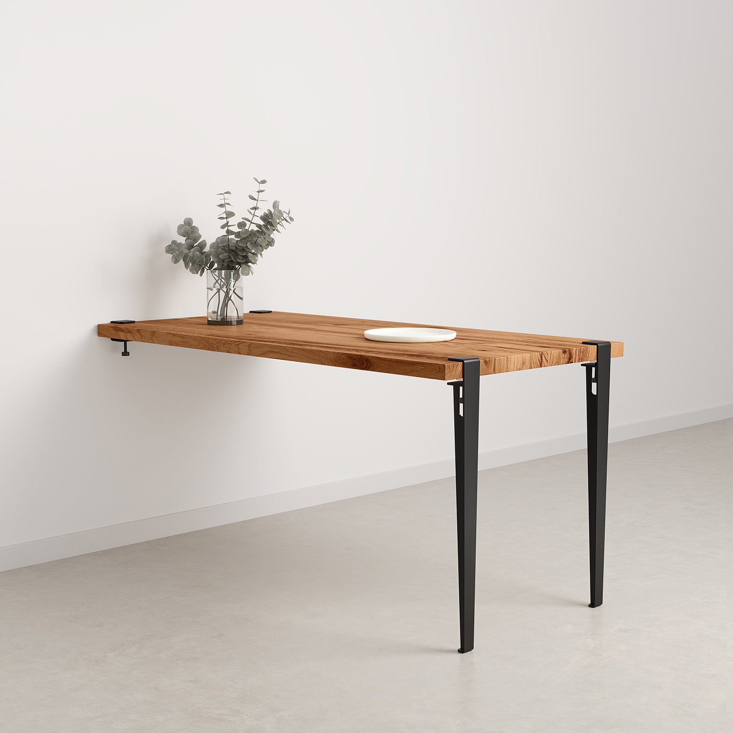 TIPTOE wall-mounted dining table - reclaimed wood