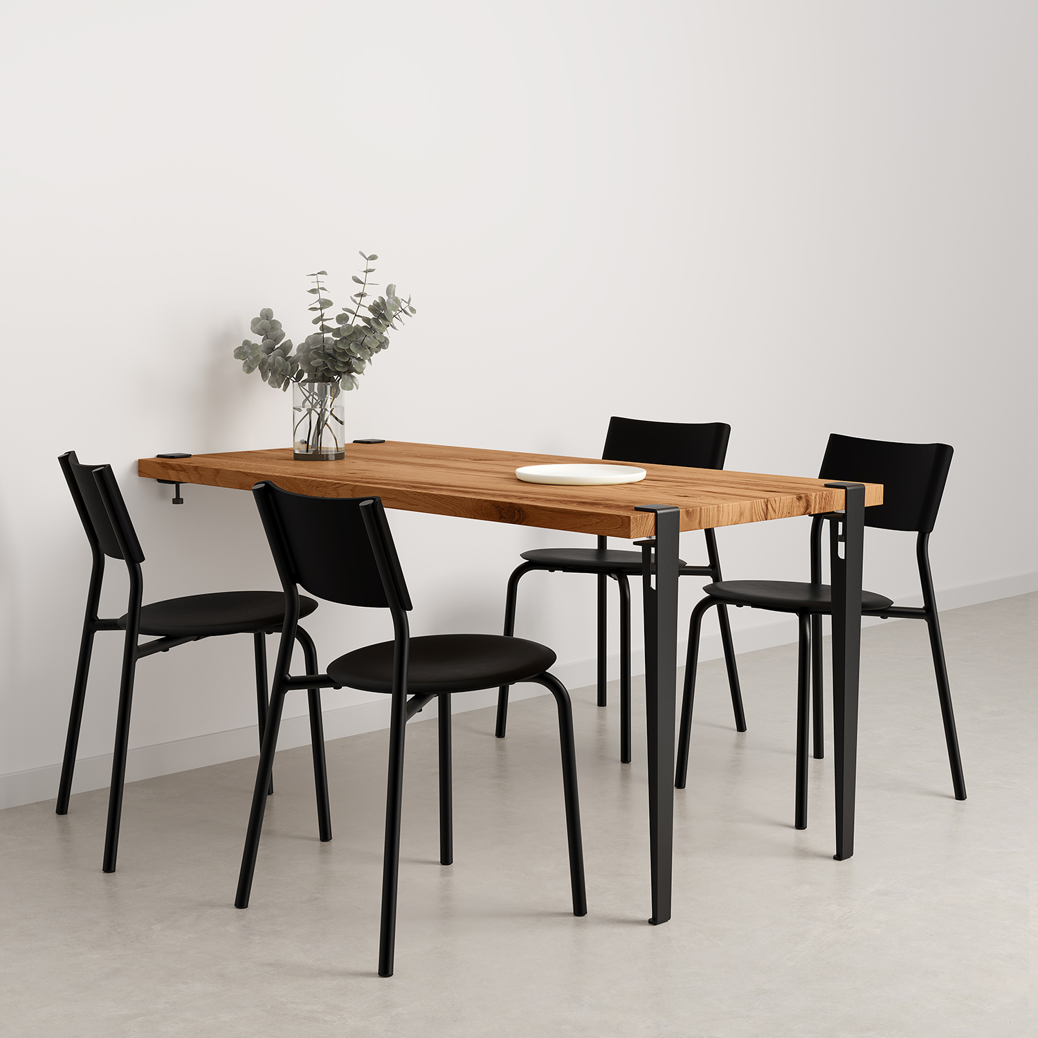 TIPTOE wall-mounted dining table - reclaimed wood