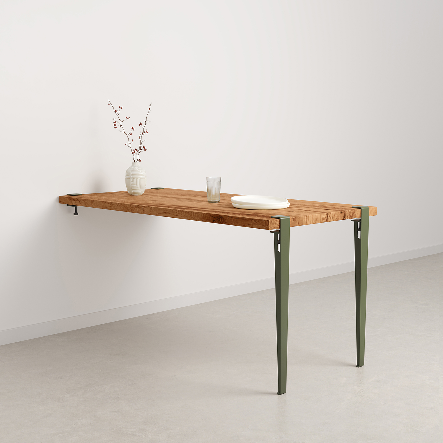 TIPTOE wall-mounted dining table - reclaimed wood