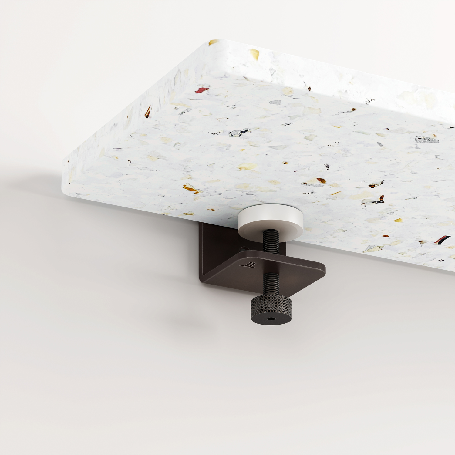 Set of 3 BRACKET wall shelves - Venezia recycled plastic - 60 to 150cm
