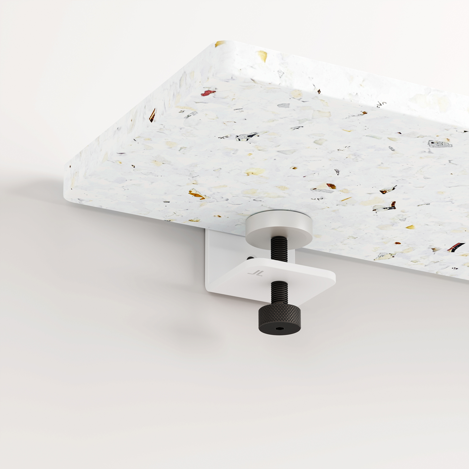 Set of 3 BRACKET wall shelves - Venezia recycled plastic - 60 to 150cm