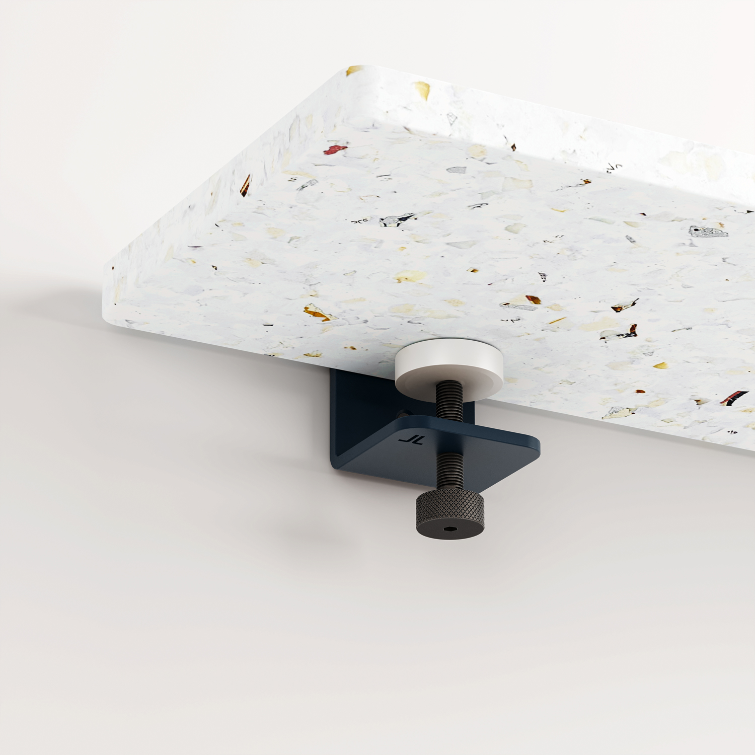 Set of 3 BRACKET wall shelves - Venezia recycled plastic - 60 to 150cm